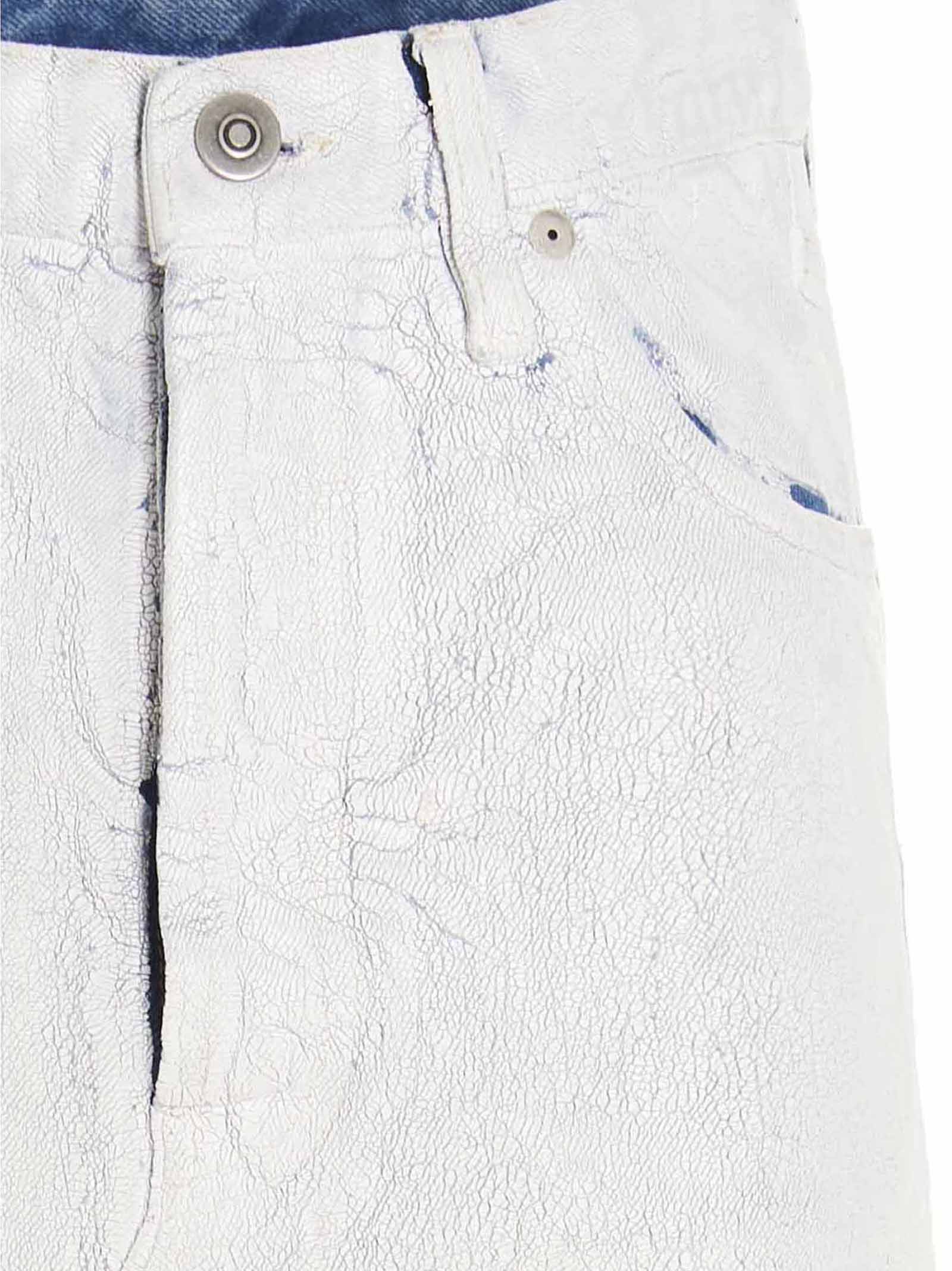 White Cotton Mini Skirt