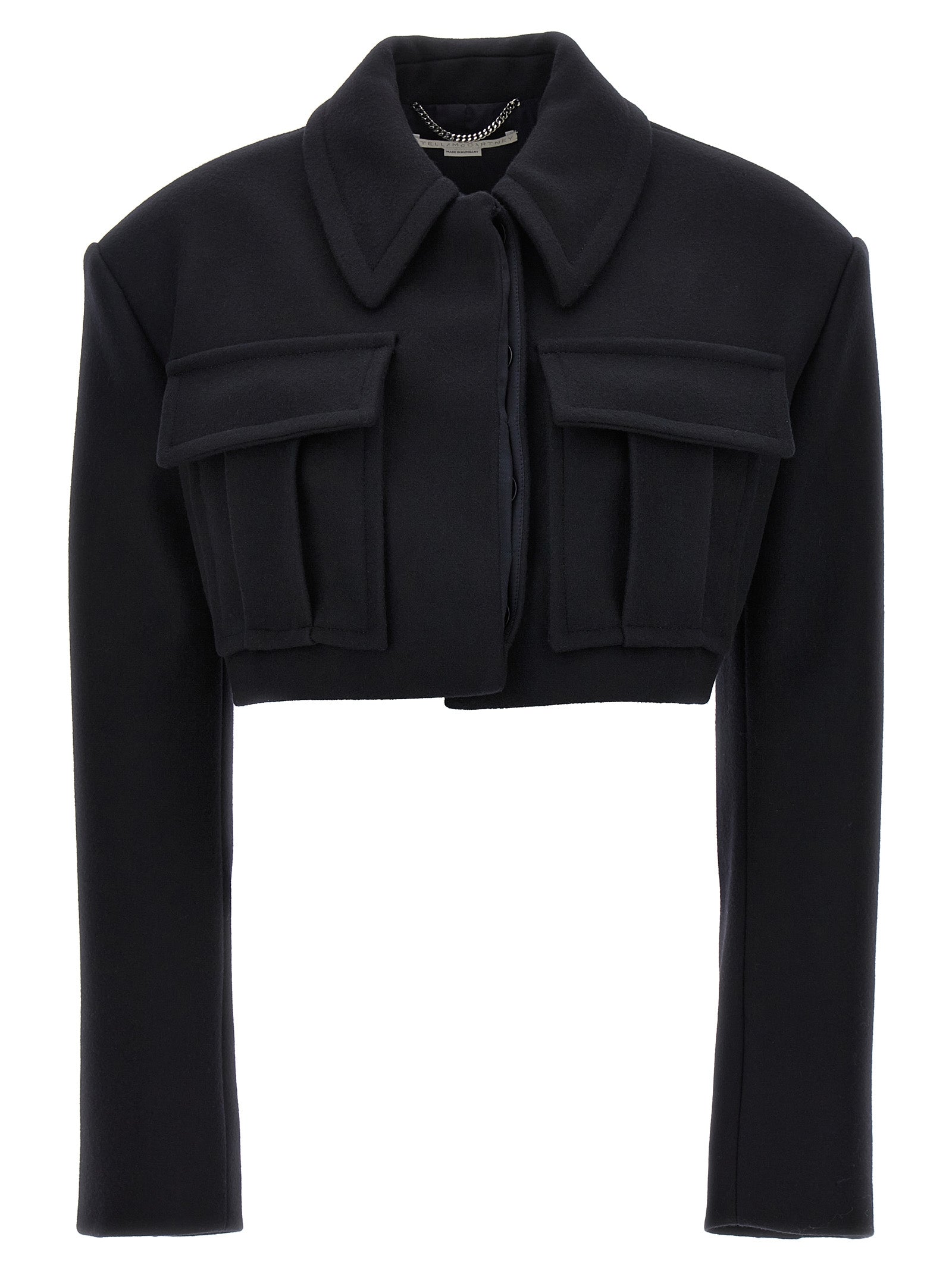 Black Wool Full-Length Jacket