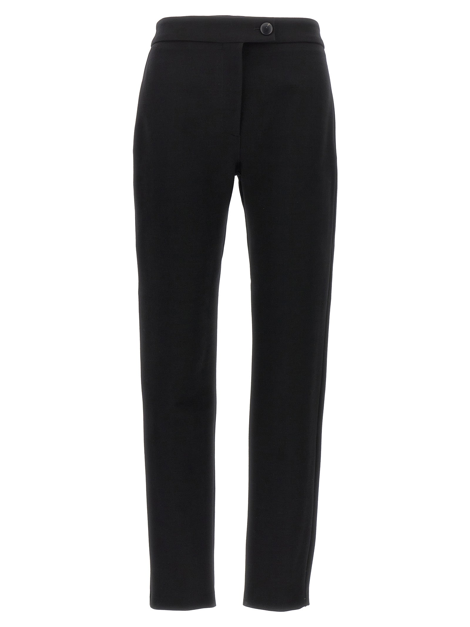 Black Elastane Skinny Pants