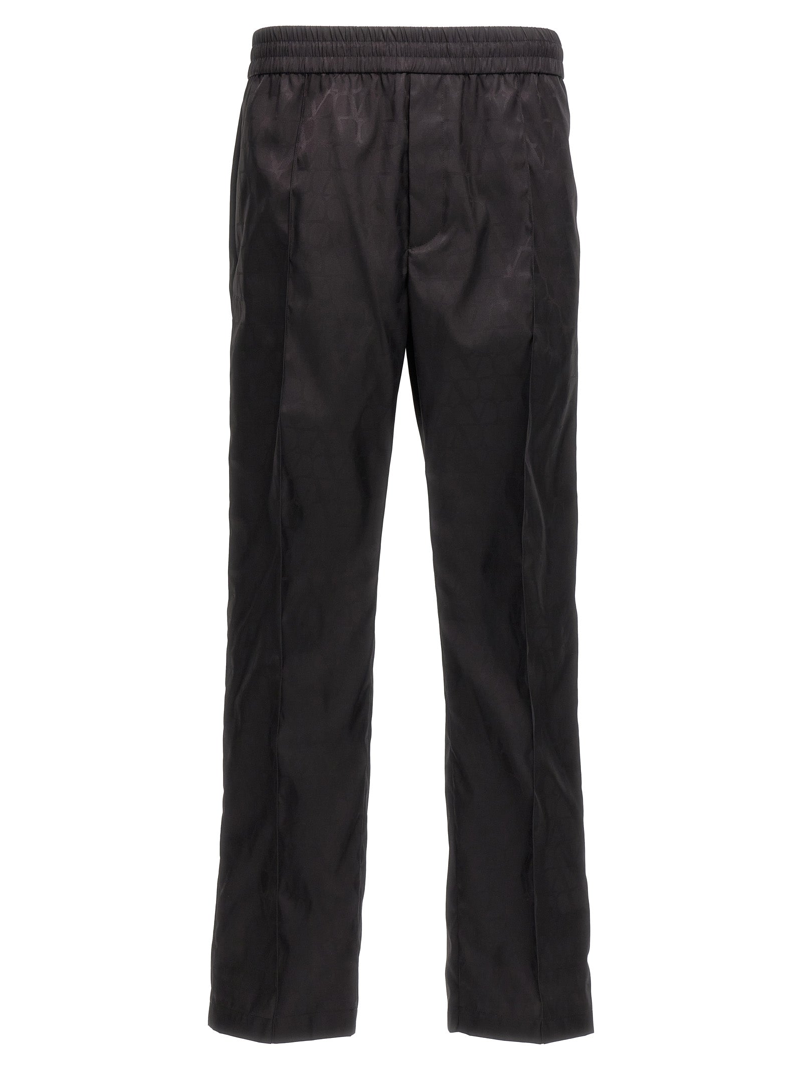 Black Polyamide Casual Pants