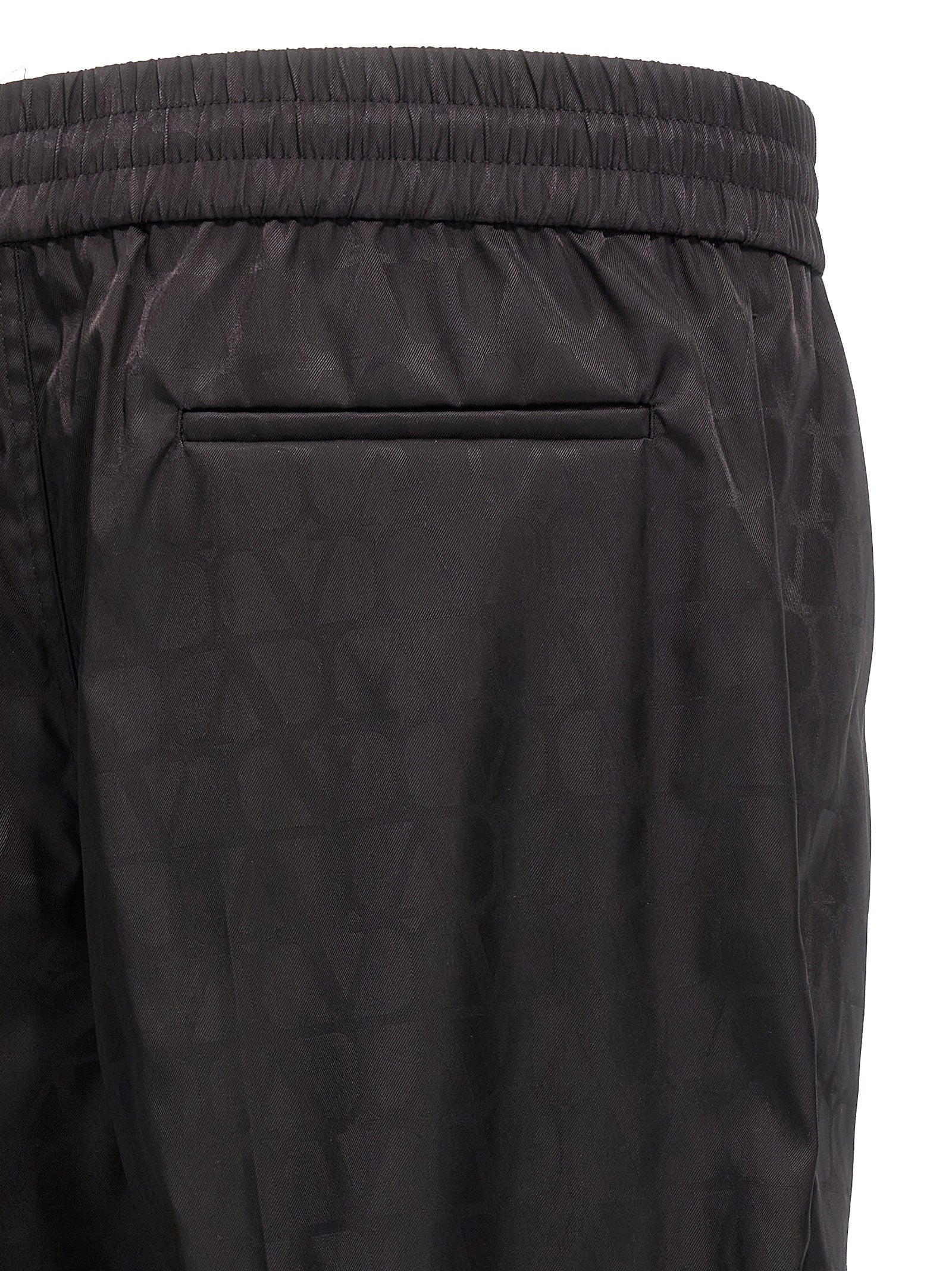Black Polyamide Casual Pants