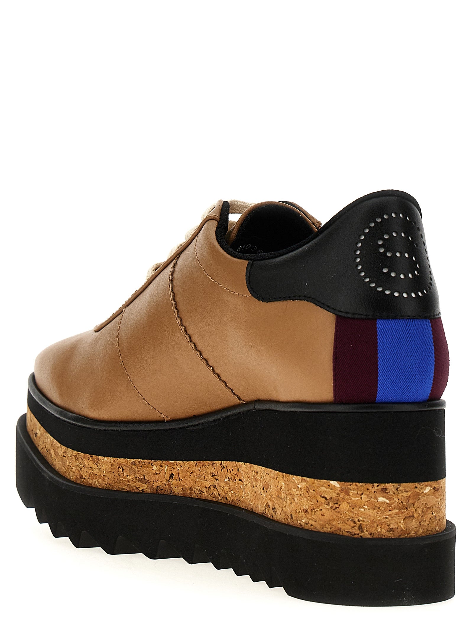 Brown Polyester Wedge Sandals