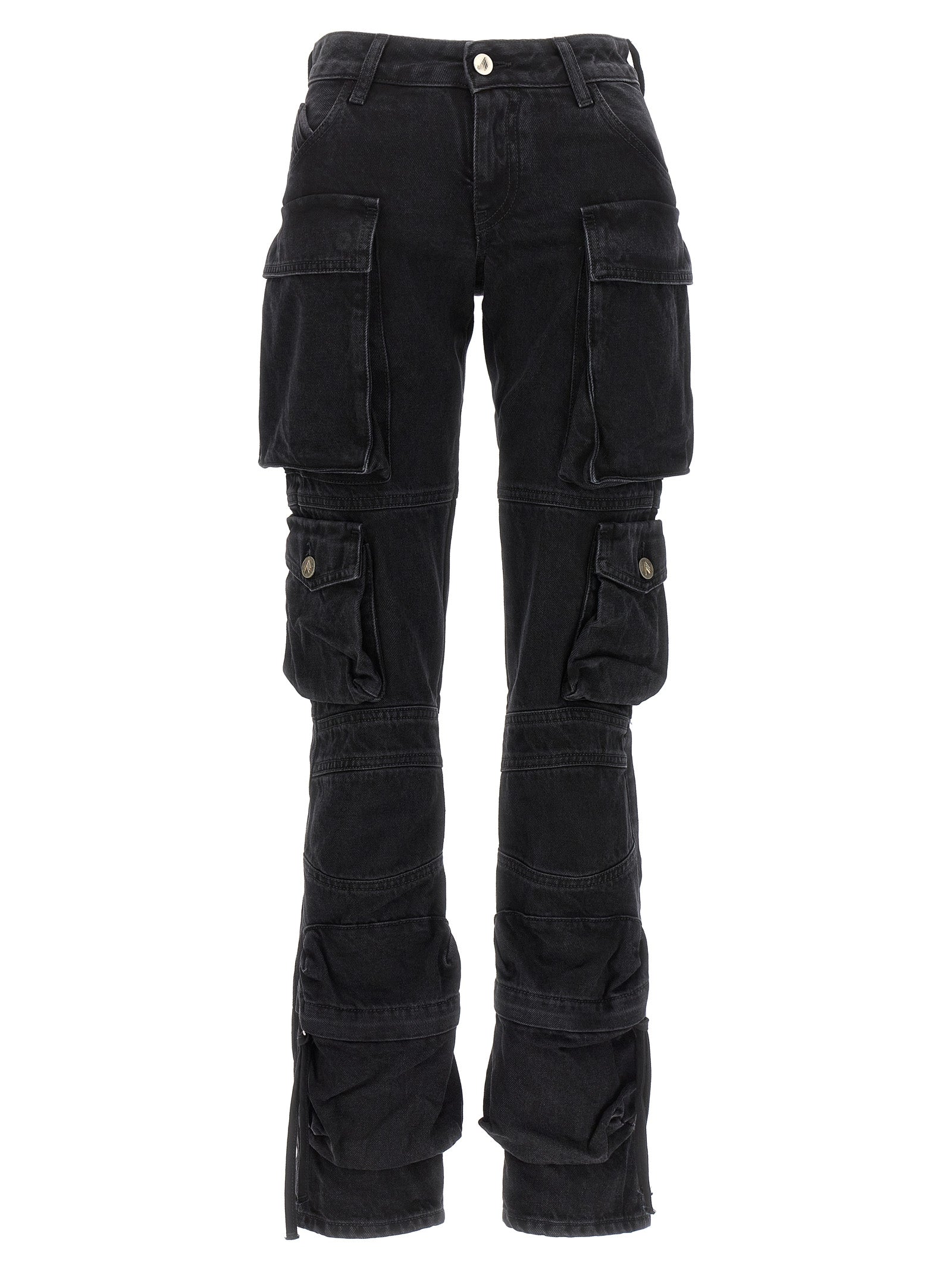 Black Cotton Cargo Pants
