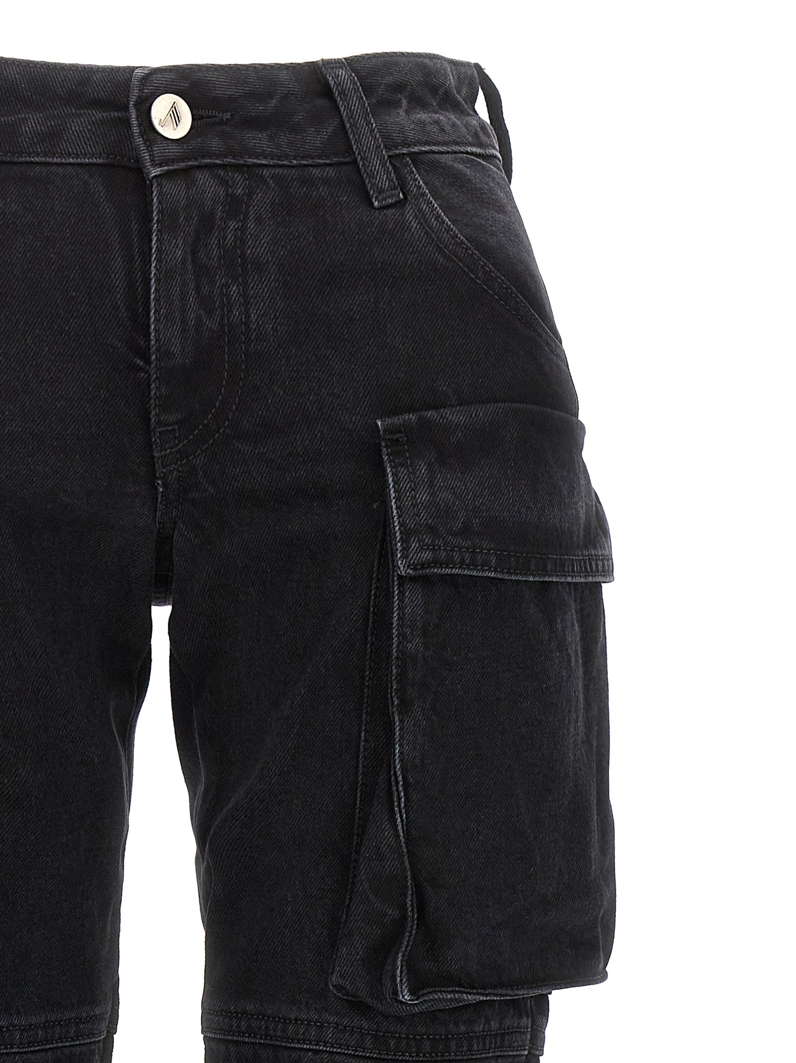 Black Cotton Cargo Pants
