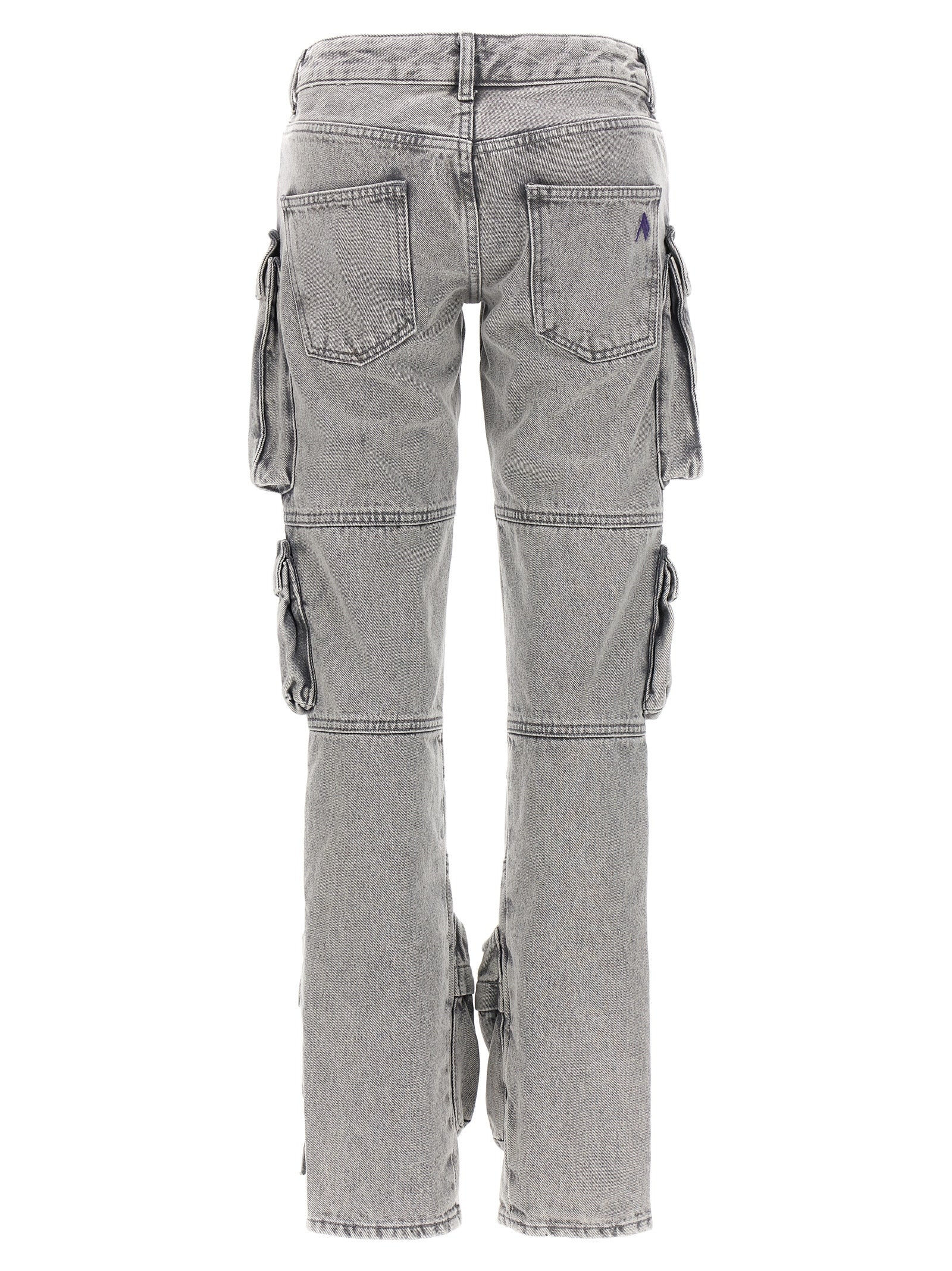 Gray Cotton Cargo Pants