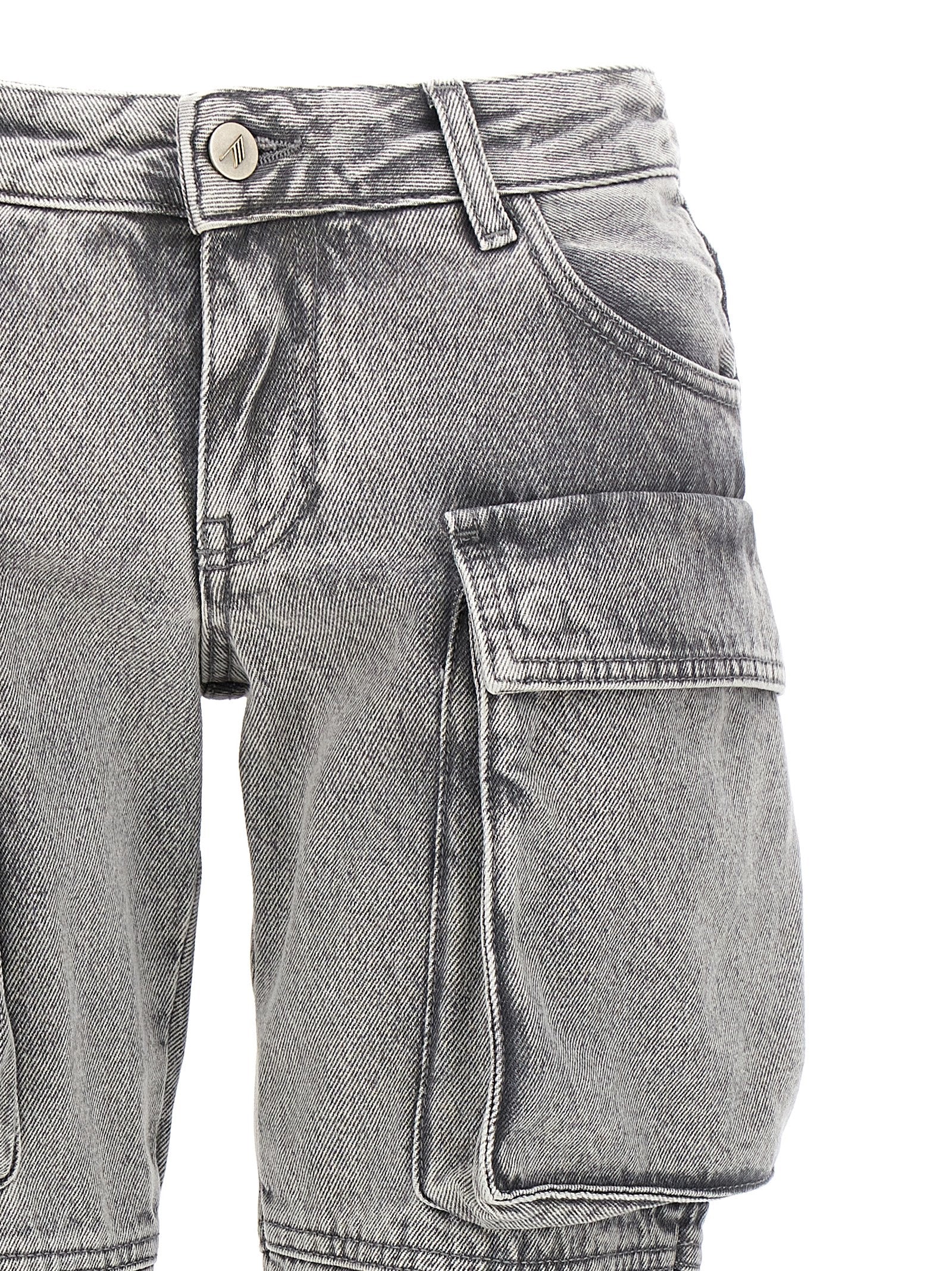 Gray Cotton Cargo Pants