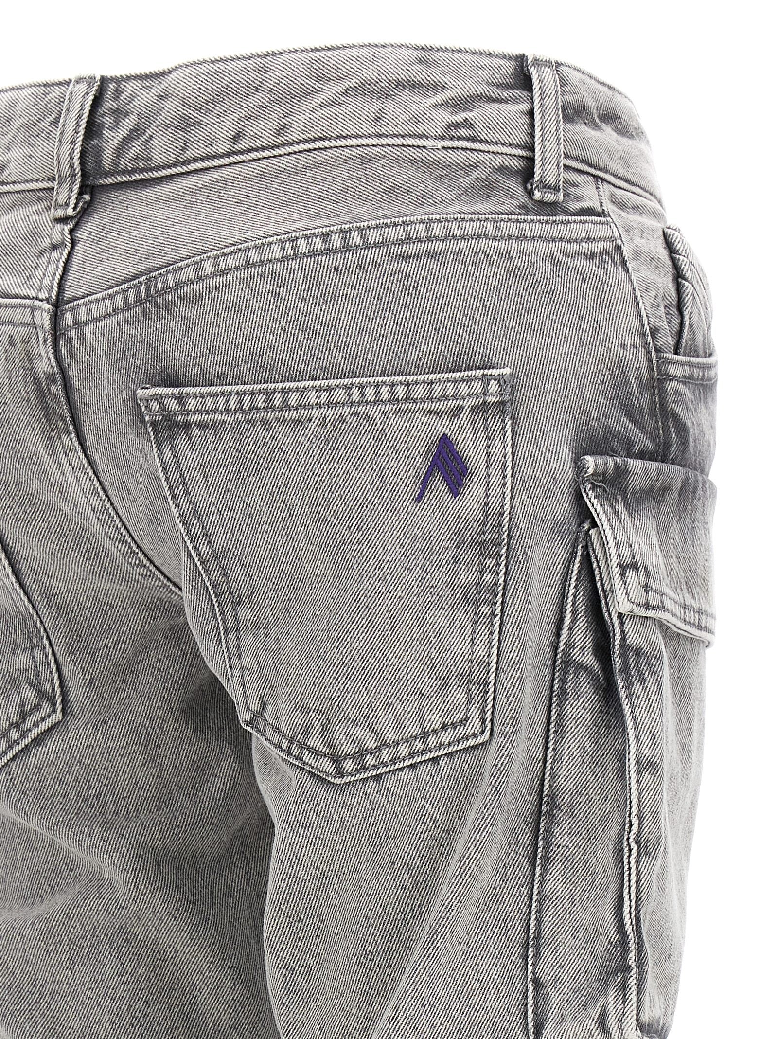 Gray Cotton Cargo Pants