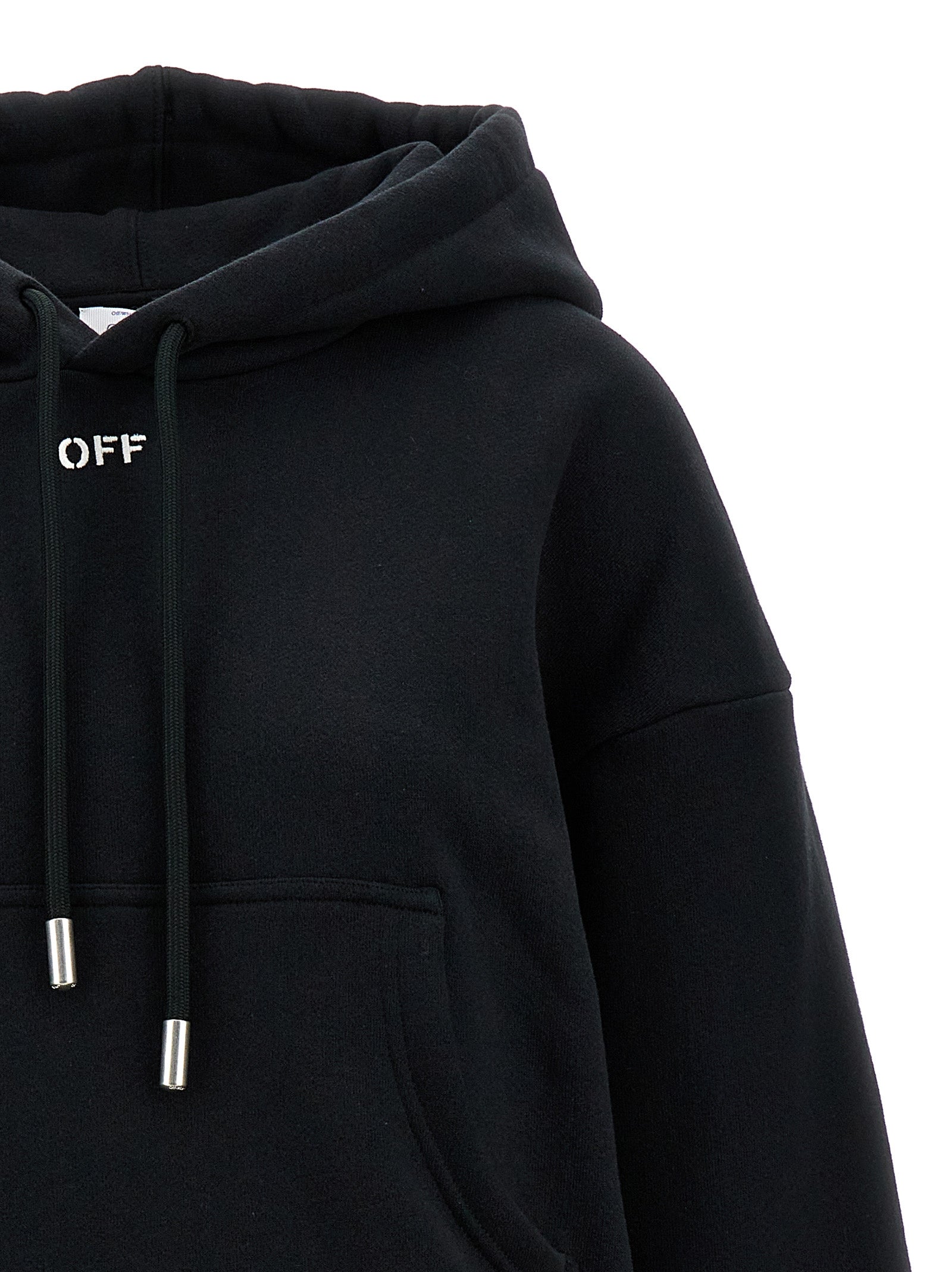 Black Cotton Hoodie