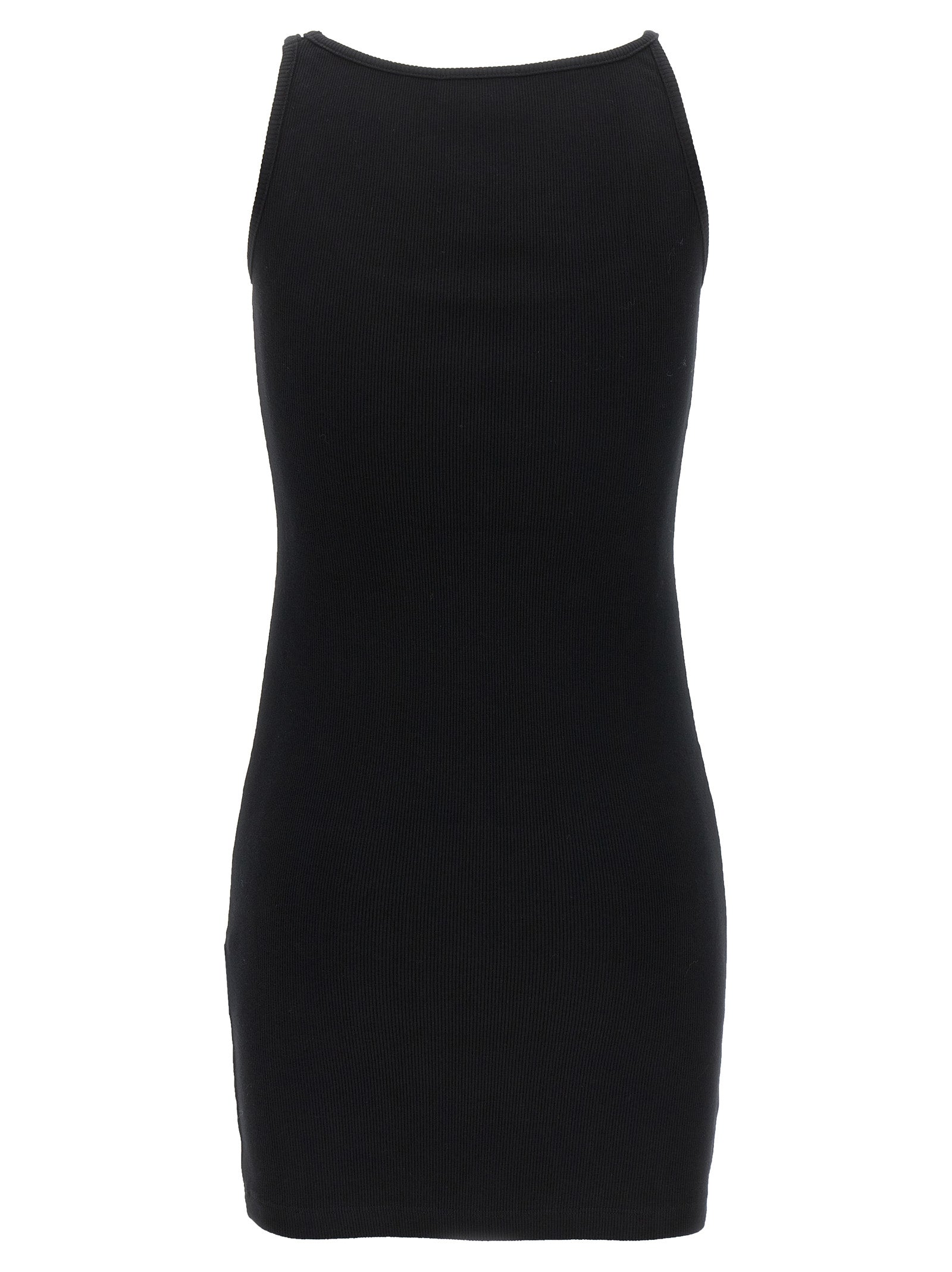 Black Cotton Short Dress