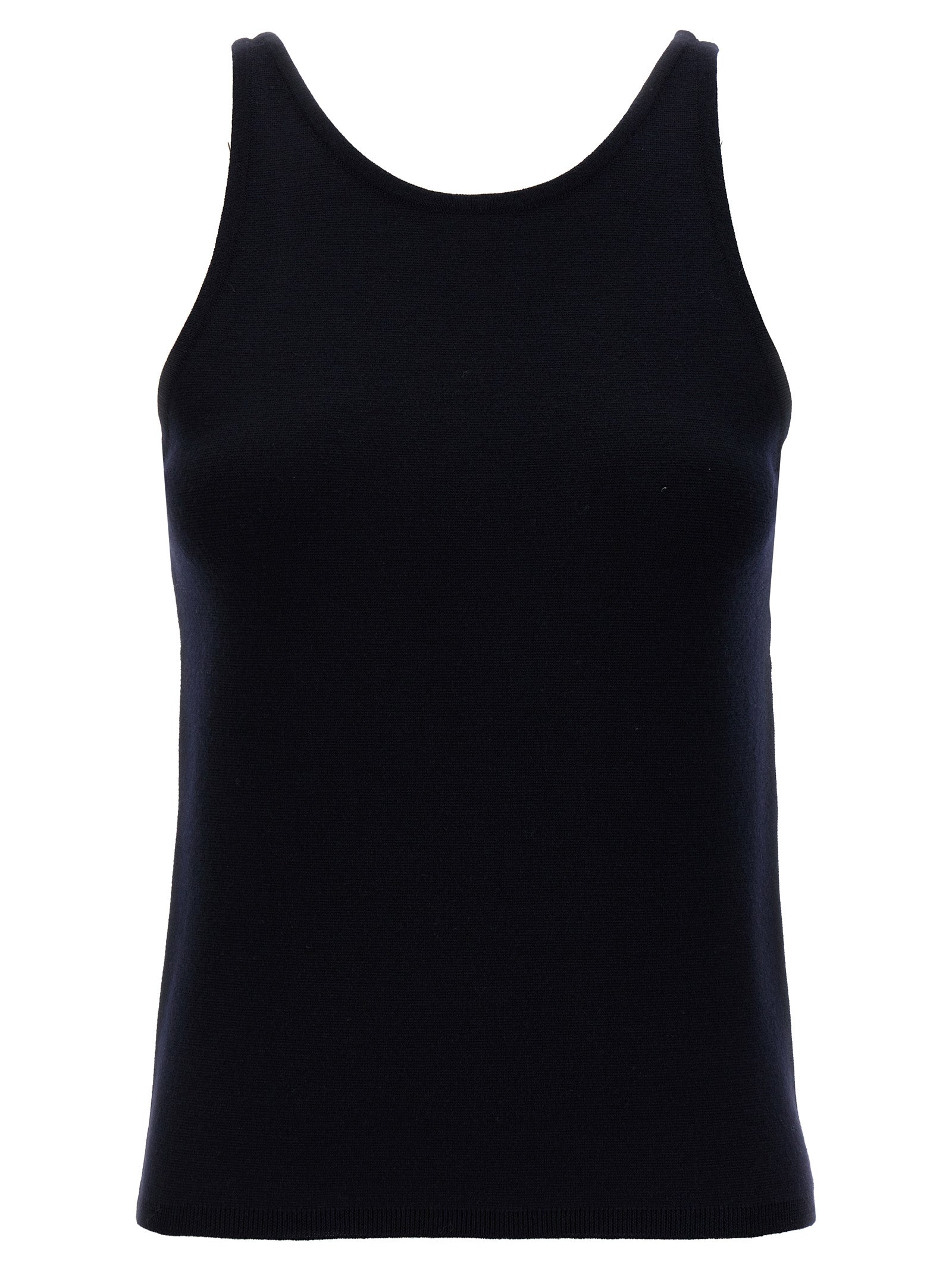 Blue Virgin Wool Tank Tops