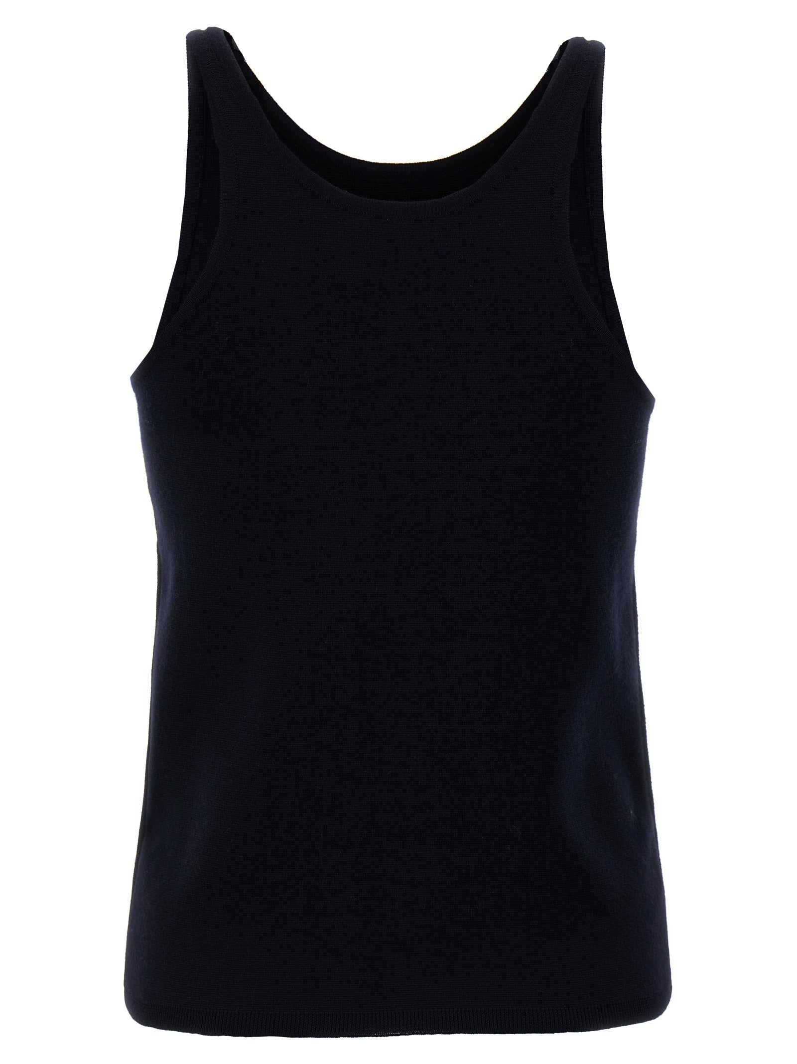 Blue Virgin Wool Tank Tops