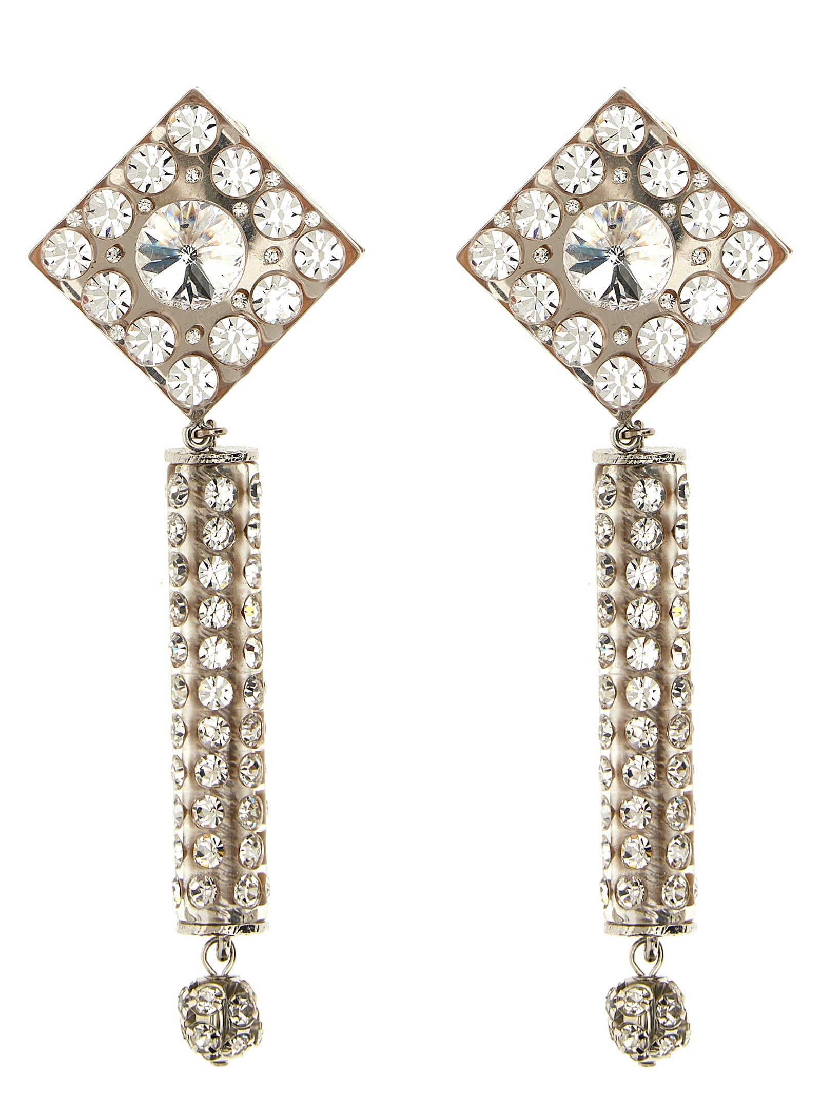 Silver Plastic Earrings