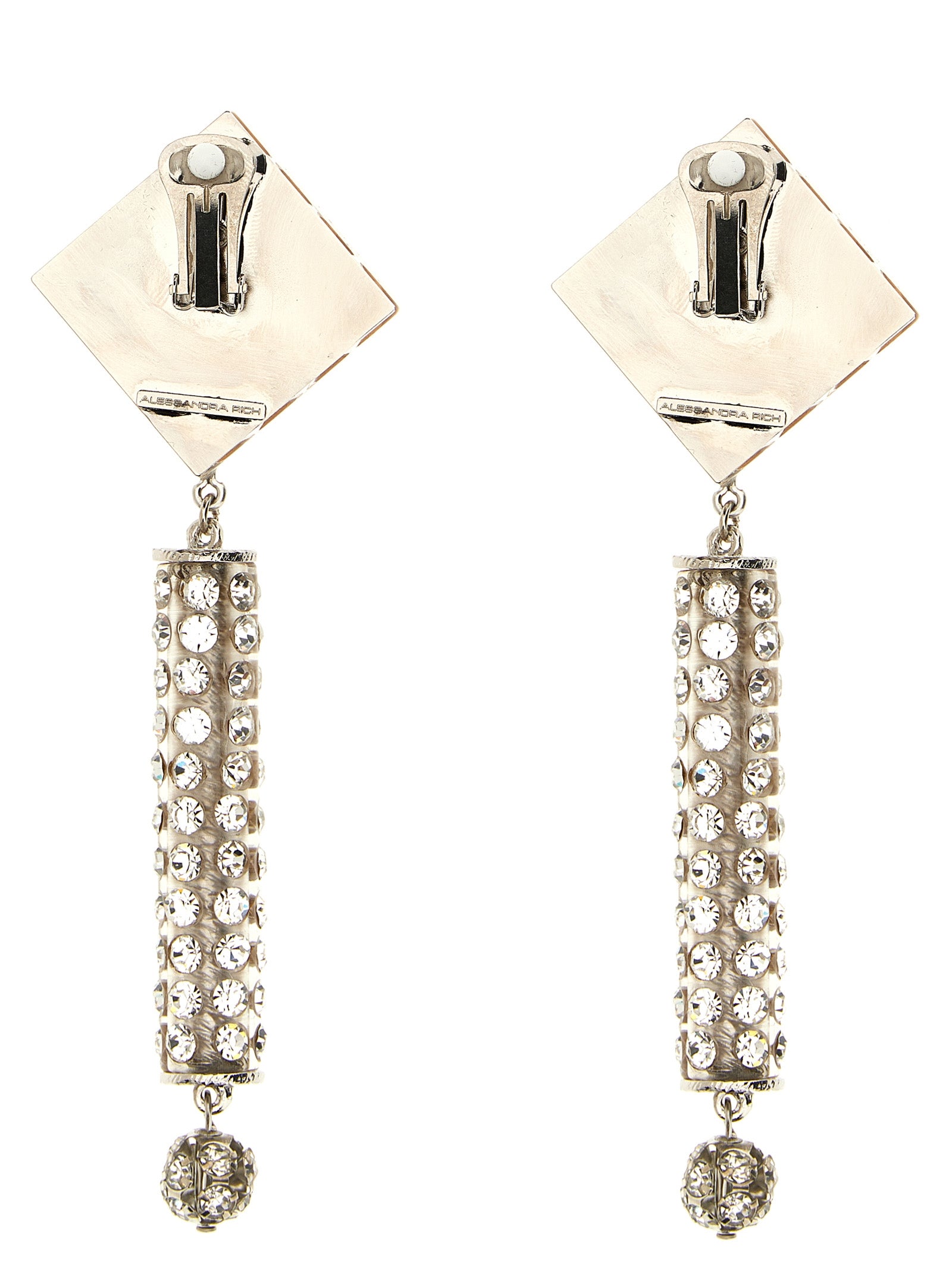 Silver Plastic Earrings