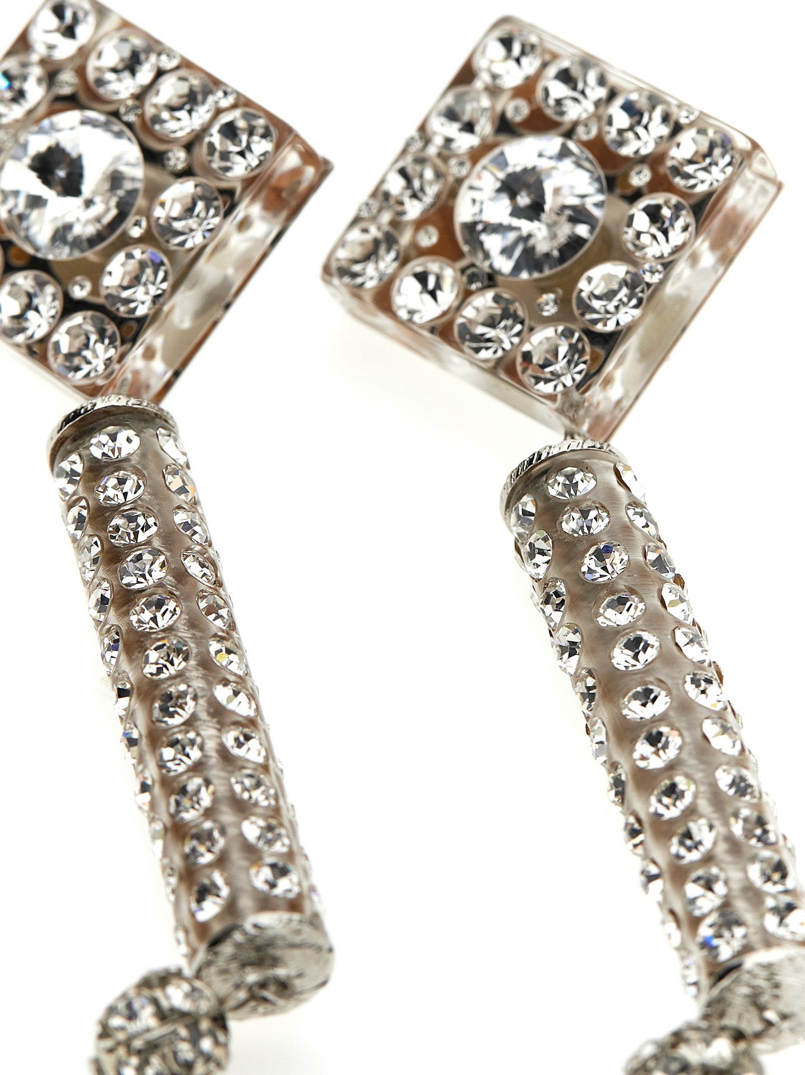 Silver Plastic Earrings