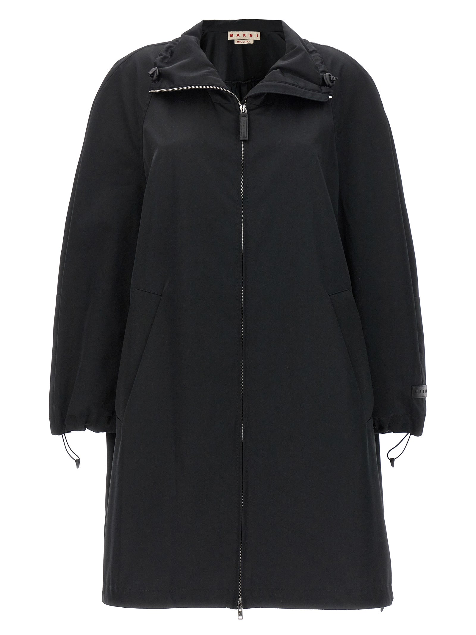 Black Polyester Parka