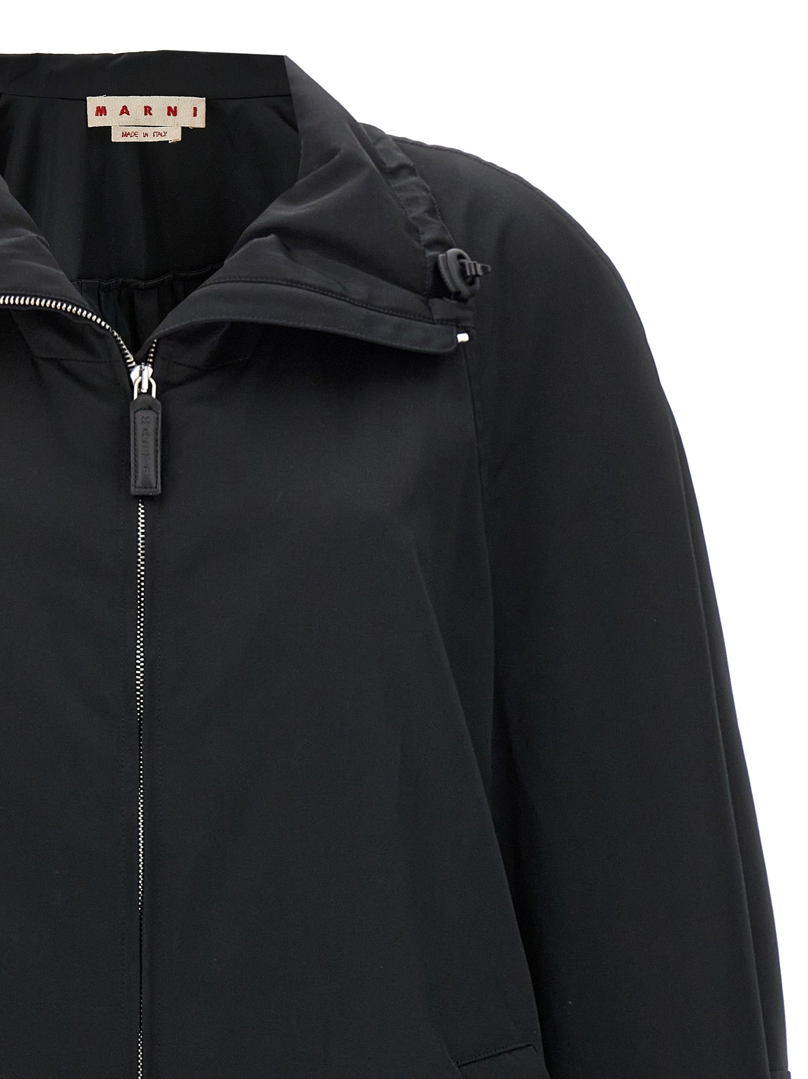 Black Polyester Parka