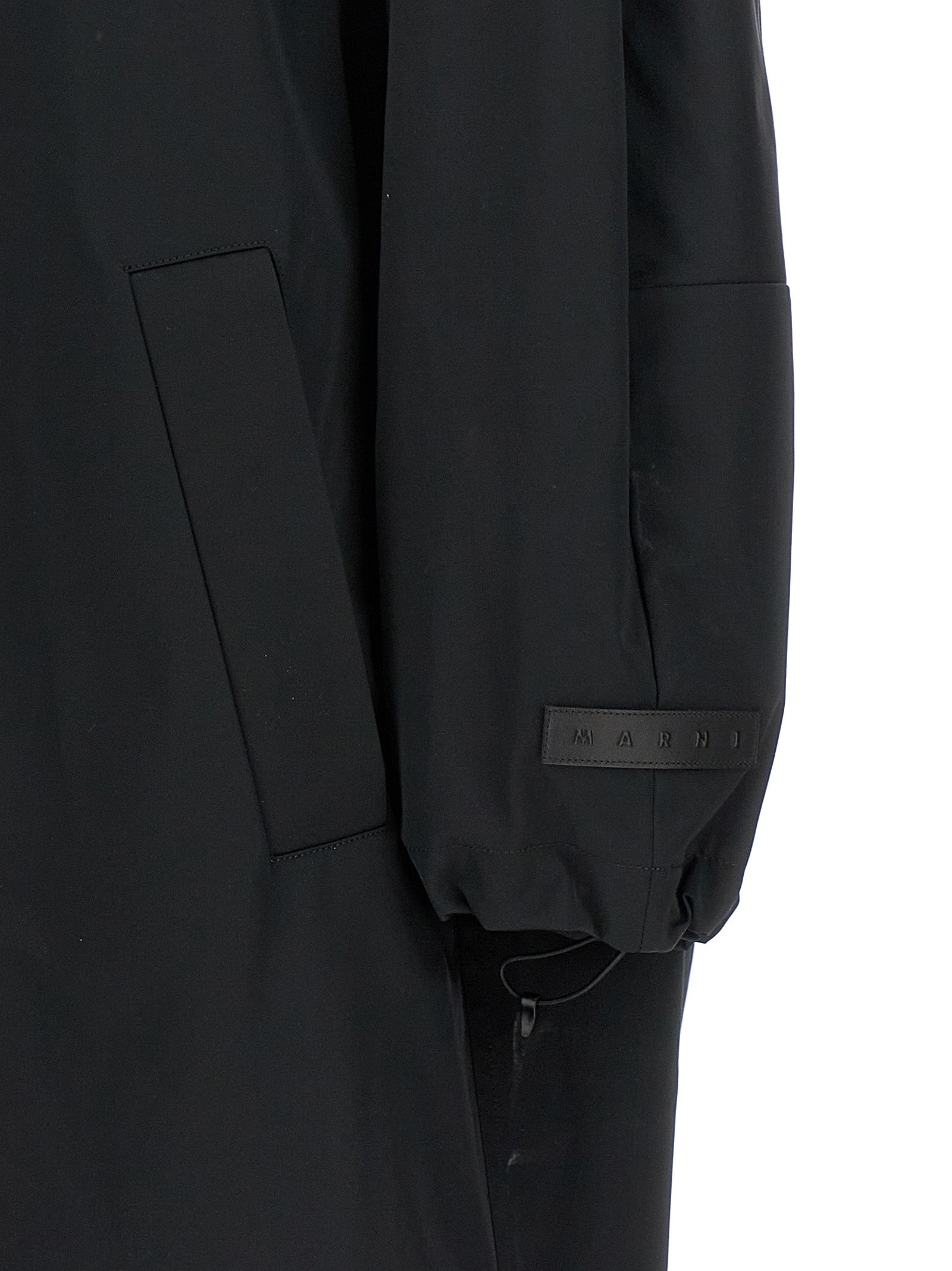 Black Polyester Parka
