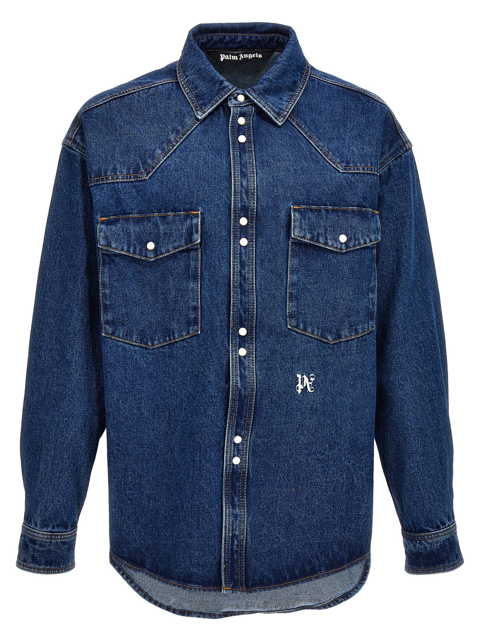 Blue Polyester Denim Jacket