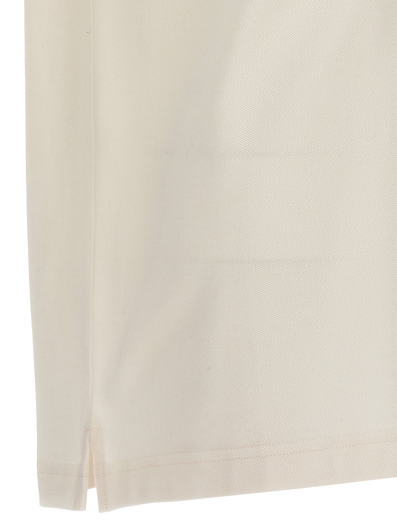White Polyester Polo Shirt