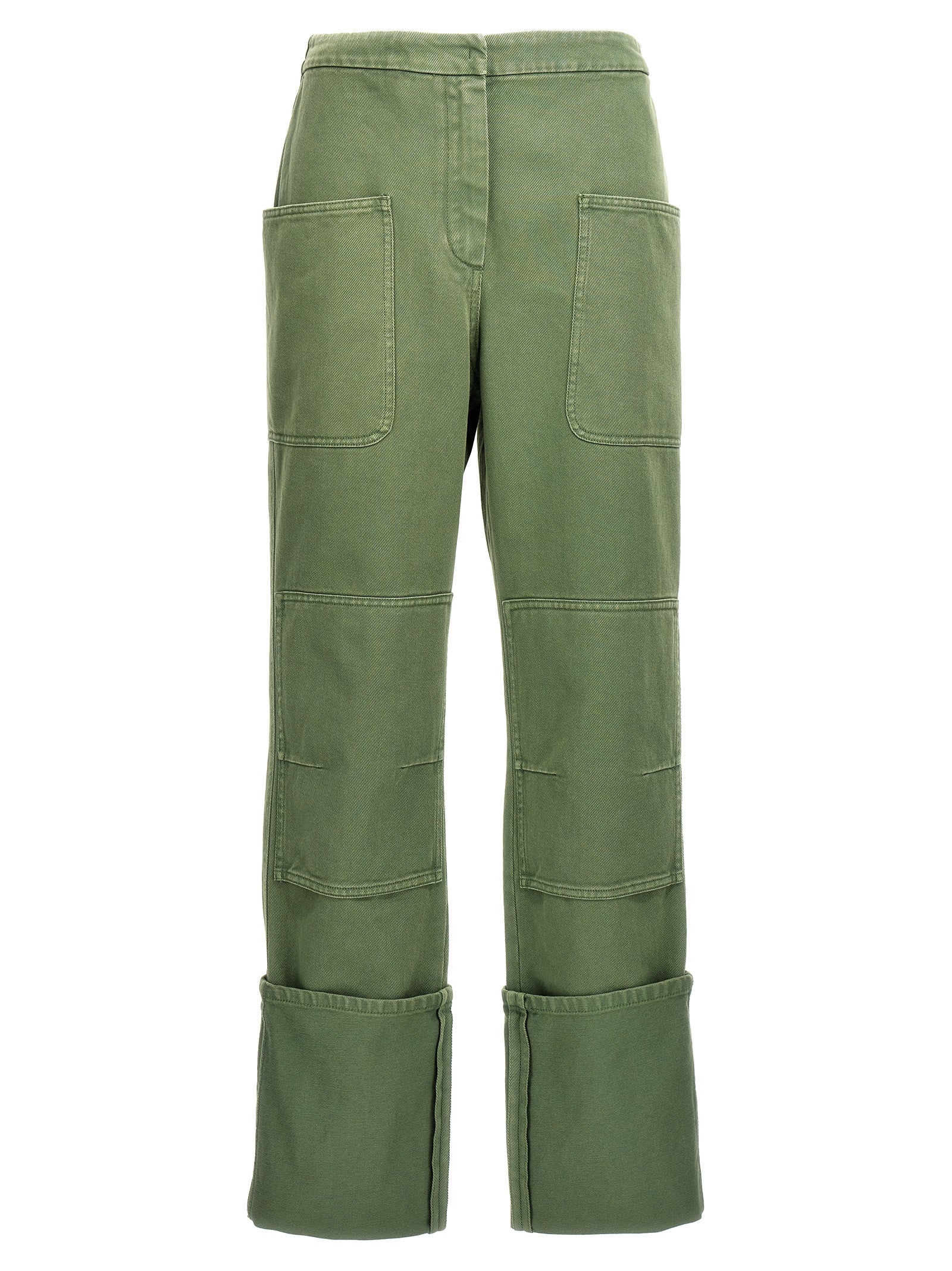 Bicolor Cotton Casual Pants