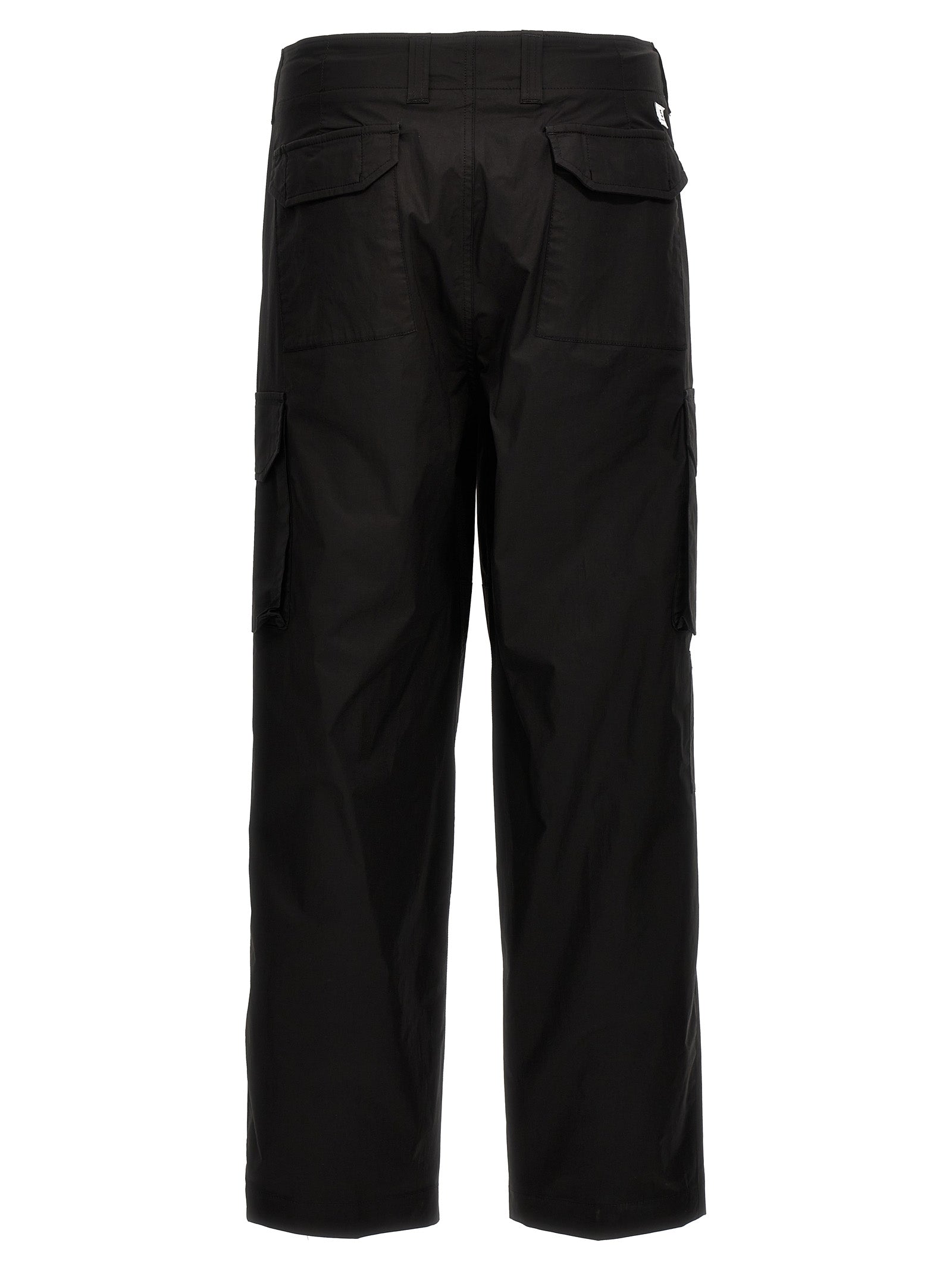 Black Cotton Cargo Pants