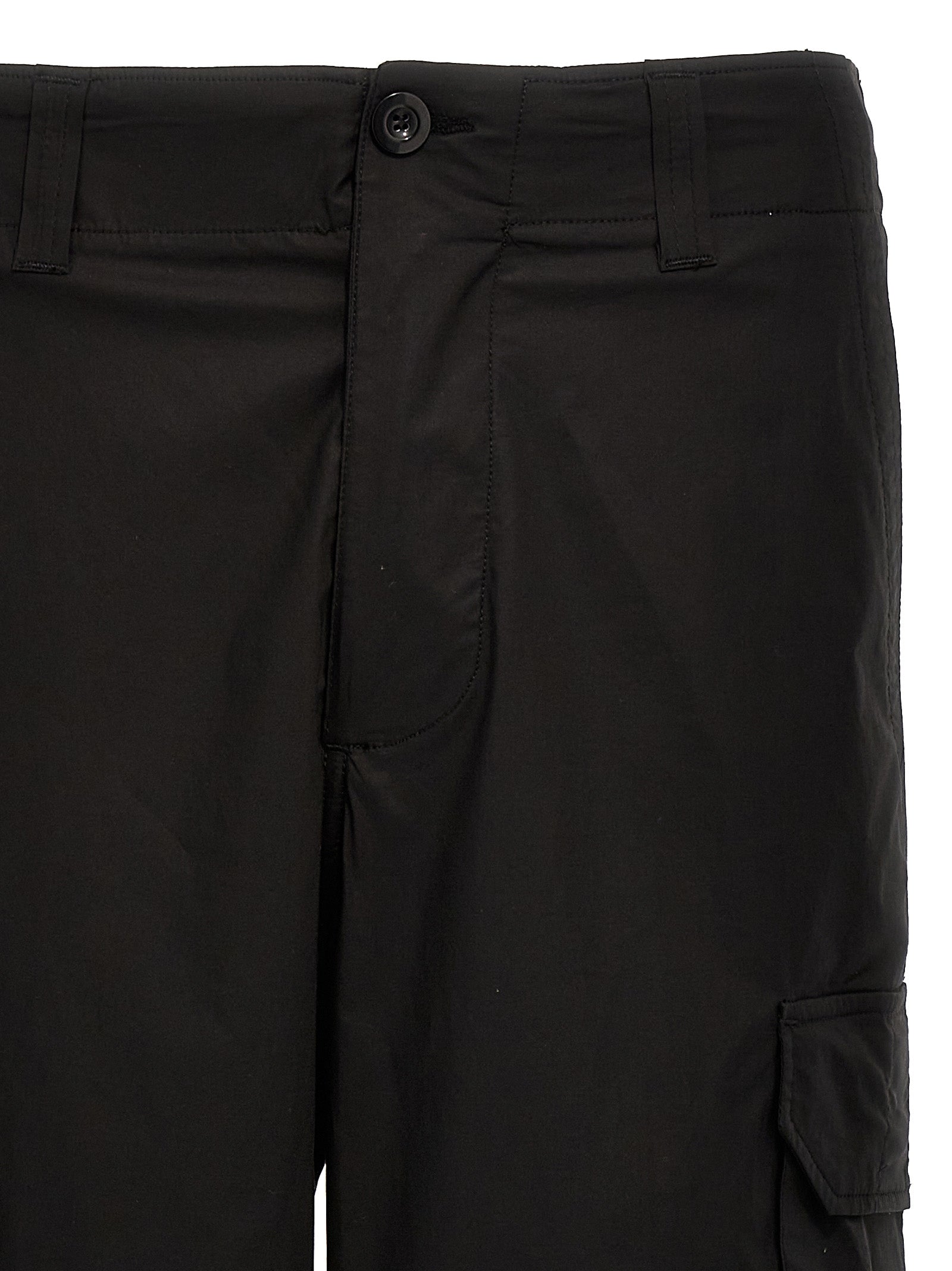 Black Cotton Cargo Pants