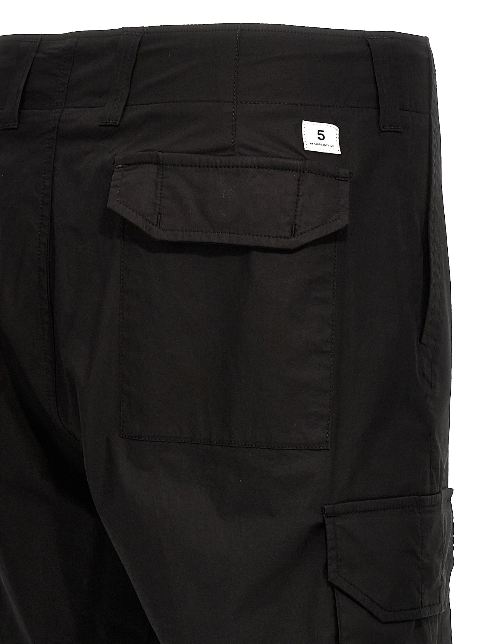 Black Cotton Cargo Pants