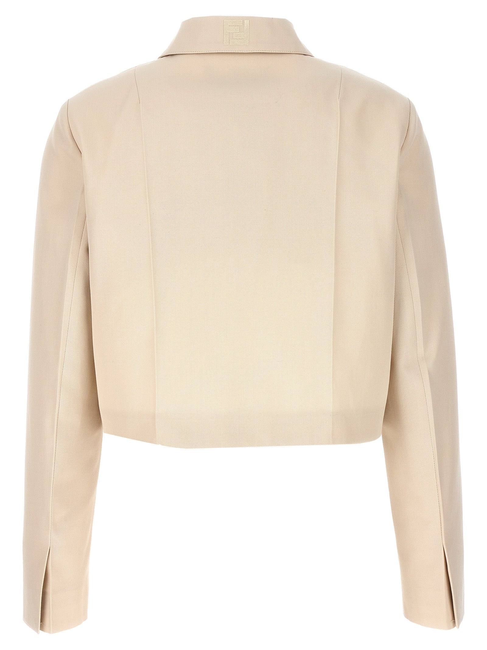 Beige Wool Full-Length Jacket