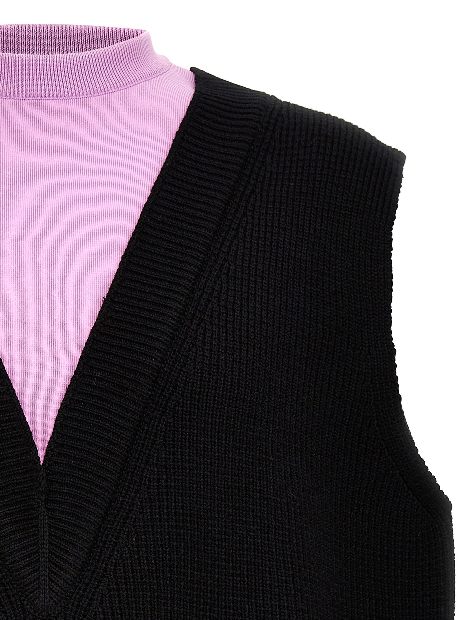 Multicolor Wool Sleeveles Sweater