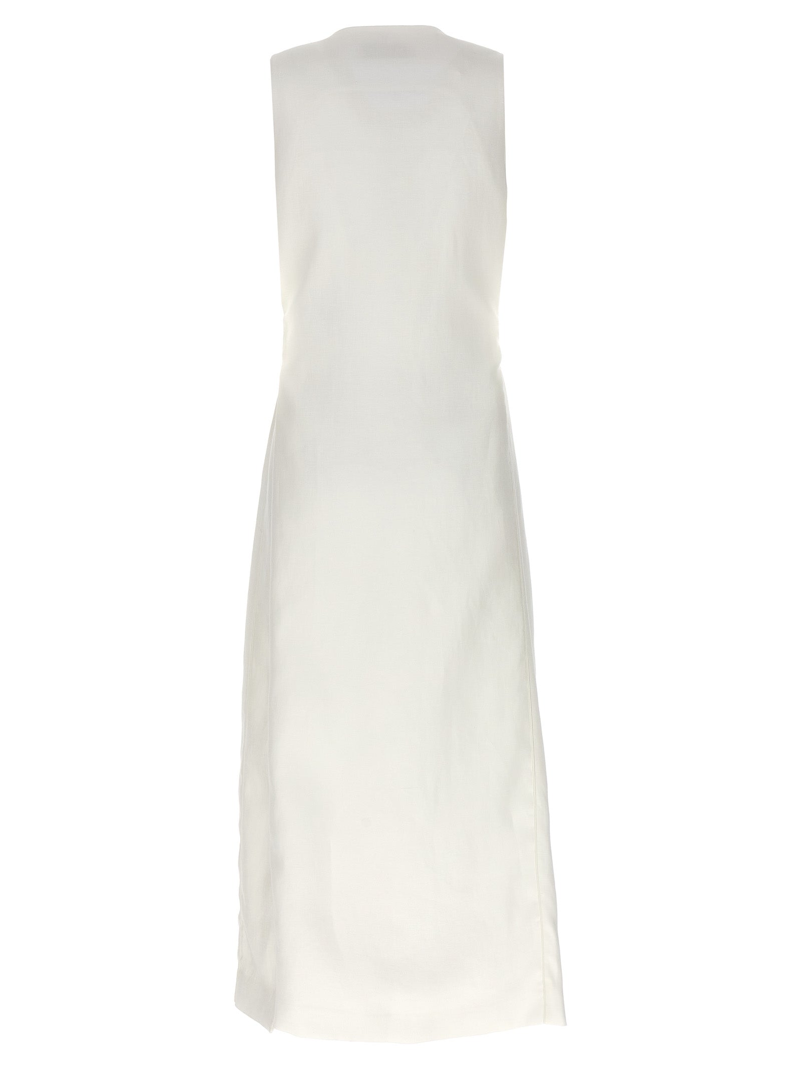 White Flax Sleeveless Jacket