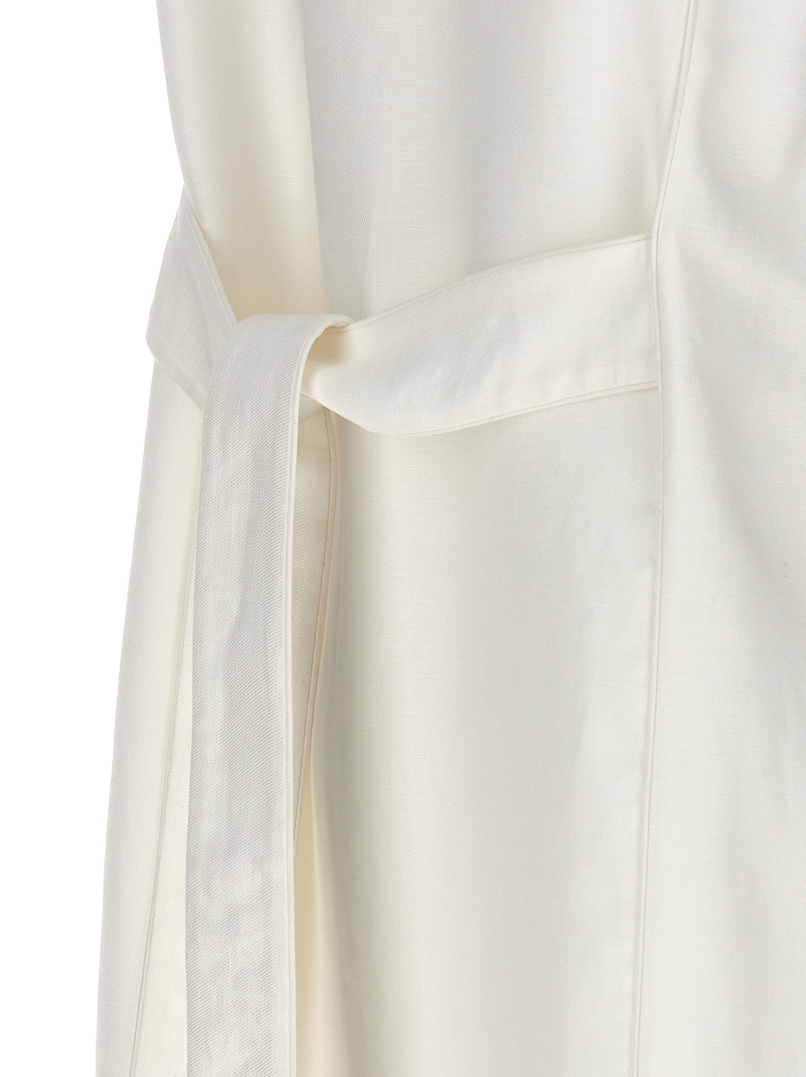 White Flax Sleeveless Jacket