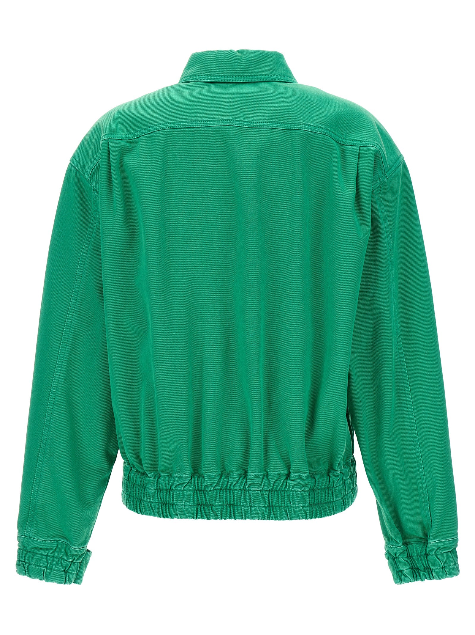 Bicolor Cotton Full-Length Jacket
