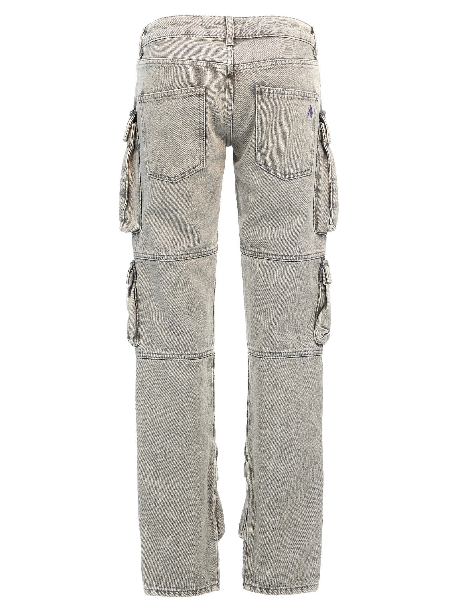 Gray Cotton Cargo Pants