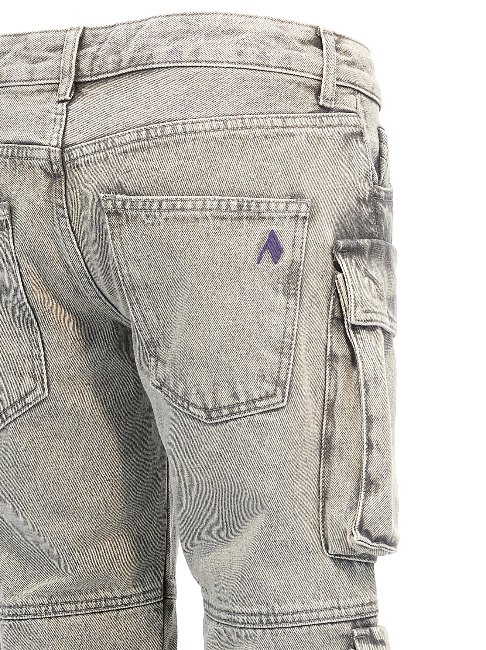 Gray Cotton Cargo Pants