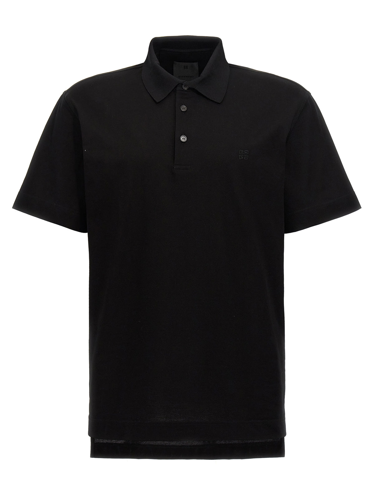Black Cotton Polo Shirt