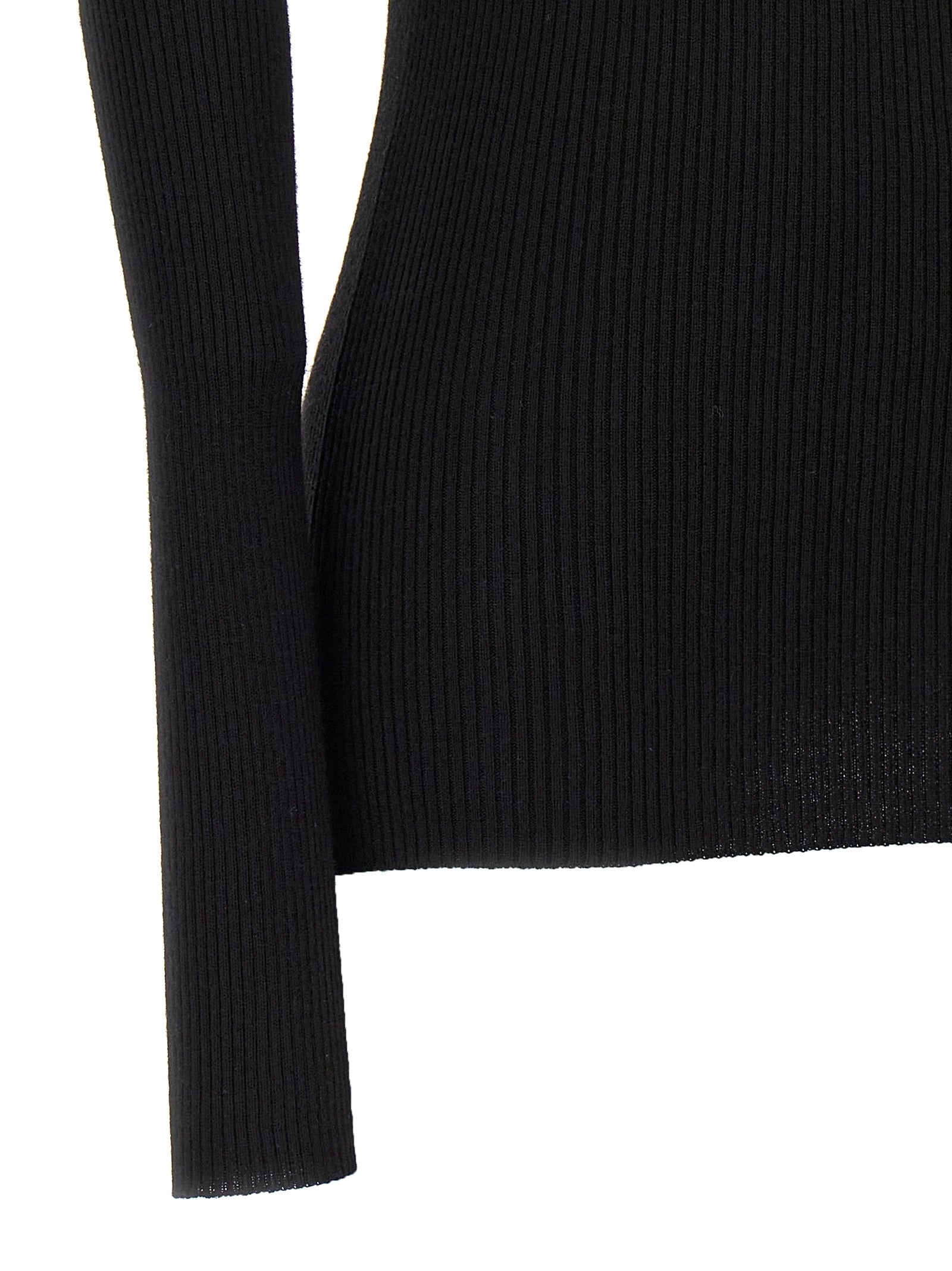 Black Wool Cardigan