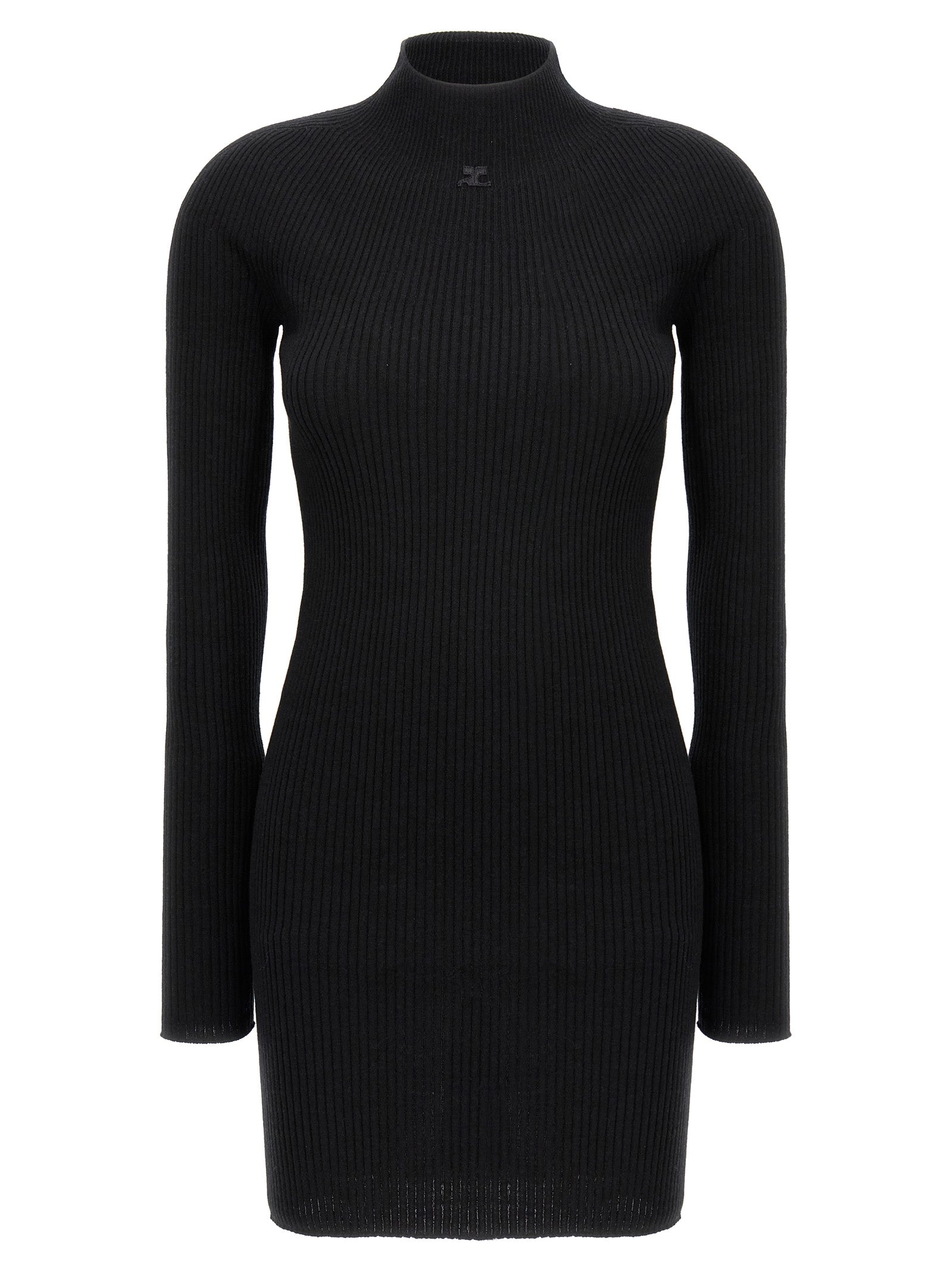 Black Cotton Short Dress