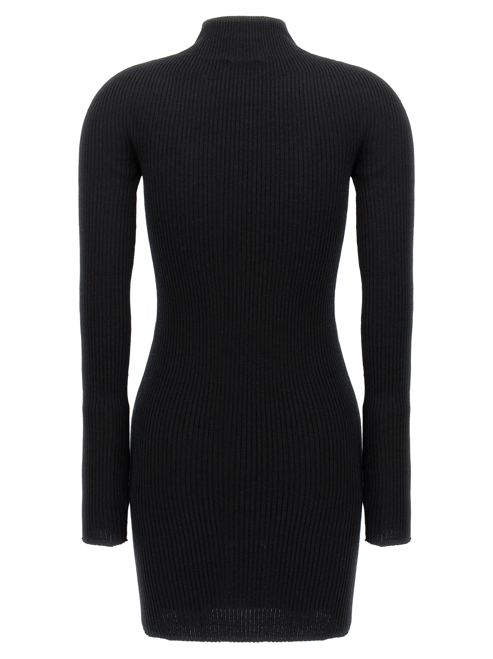 Black Cotton Short Dress