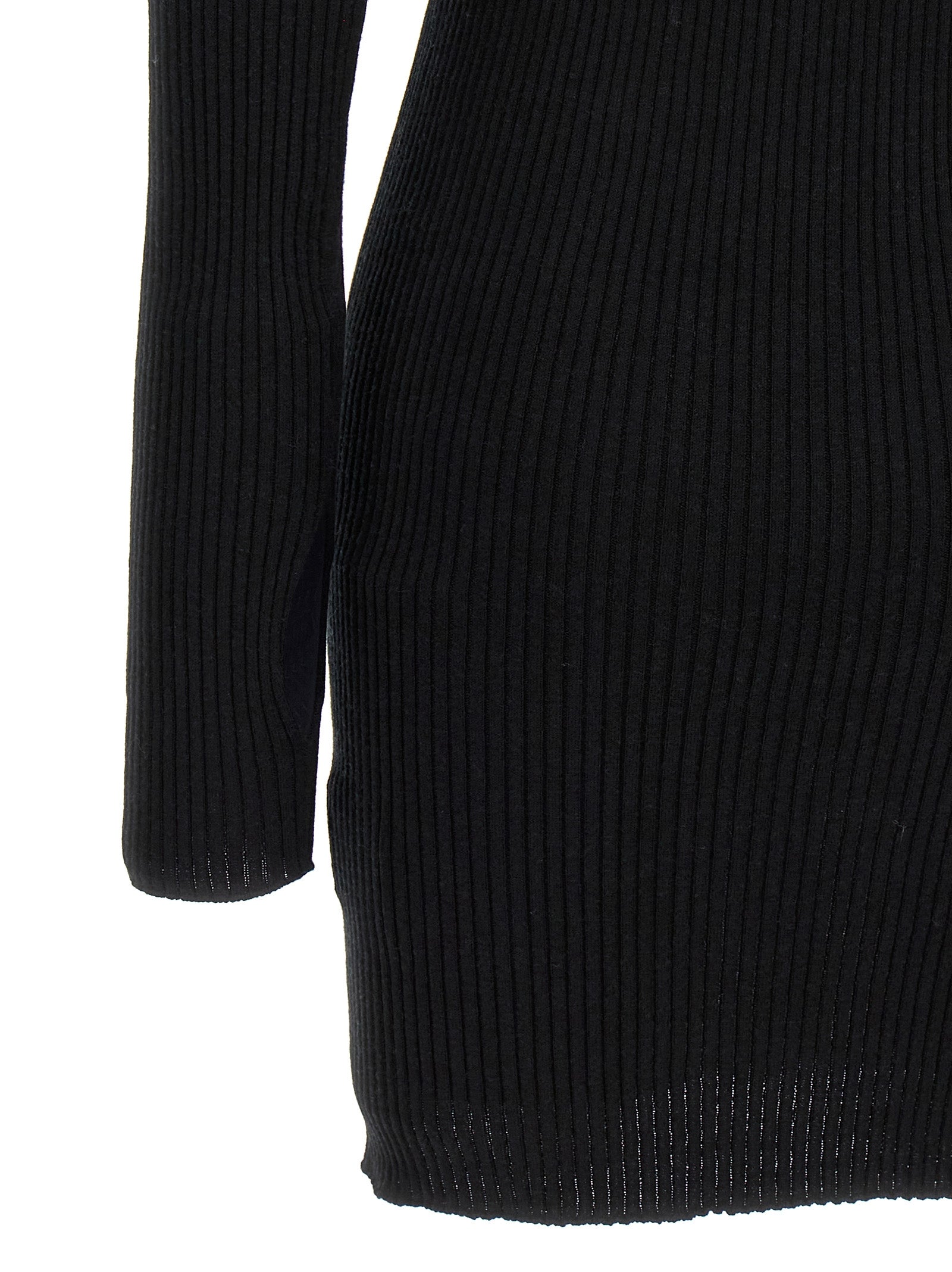 Black Cotton Short Dress