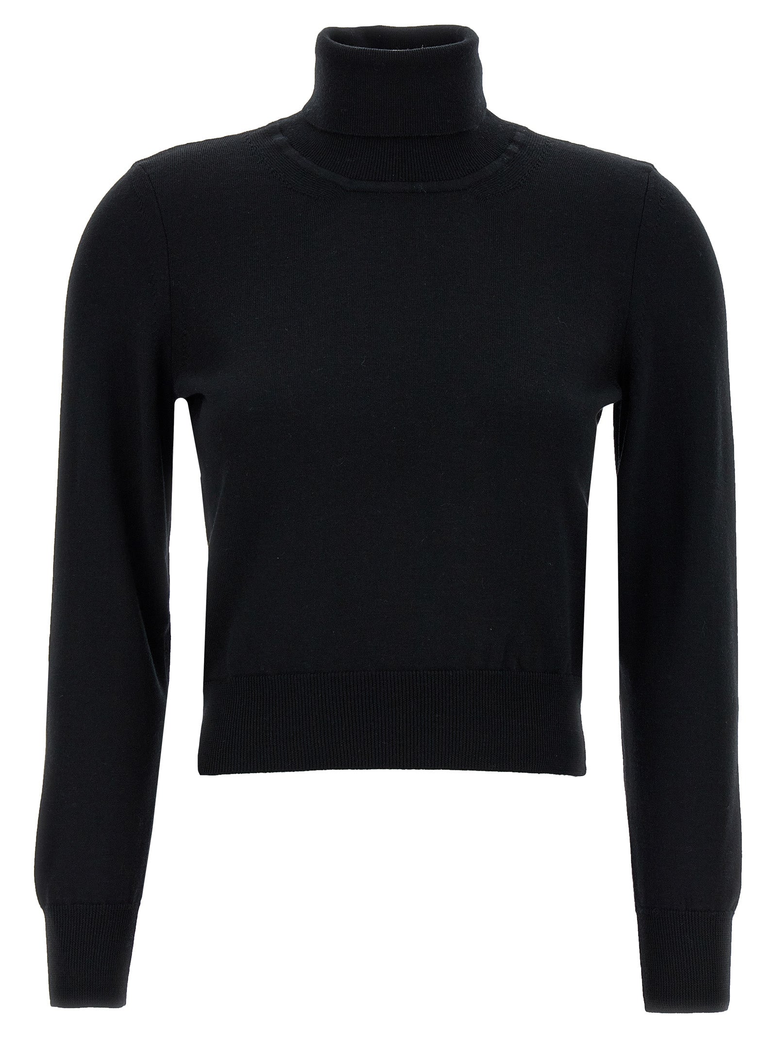 Black Merino Wool Cardigan
