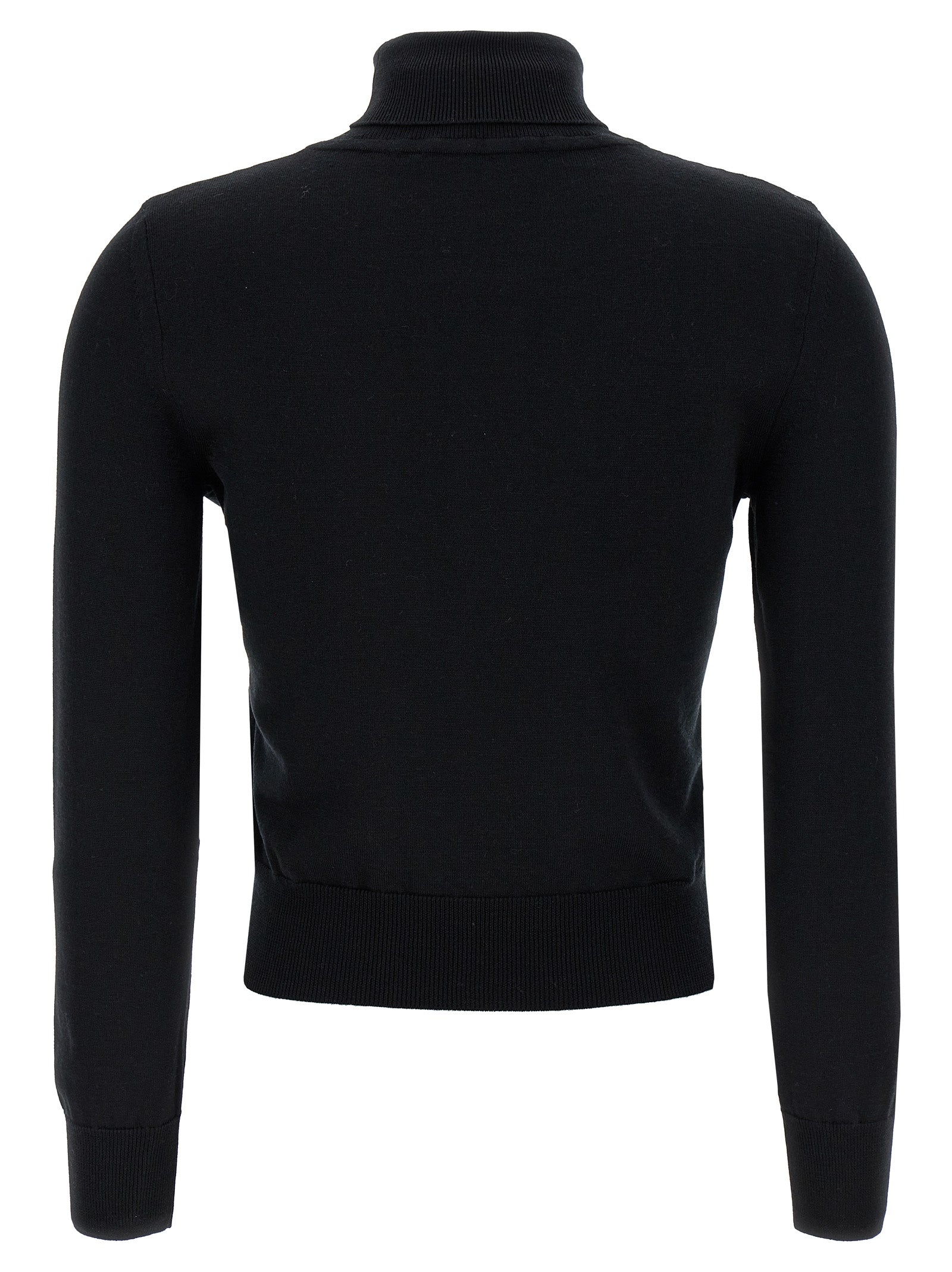 Black Merino Wool Cardigan