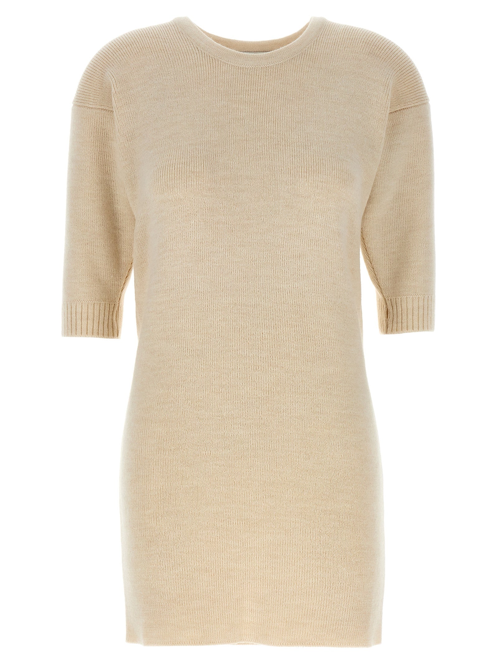 White Acetate Short Dress