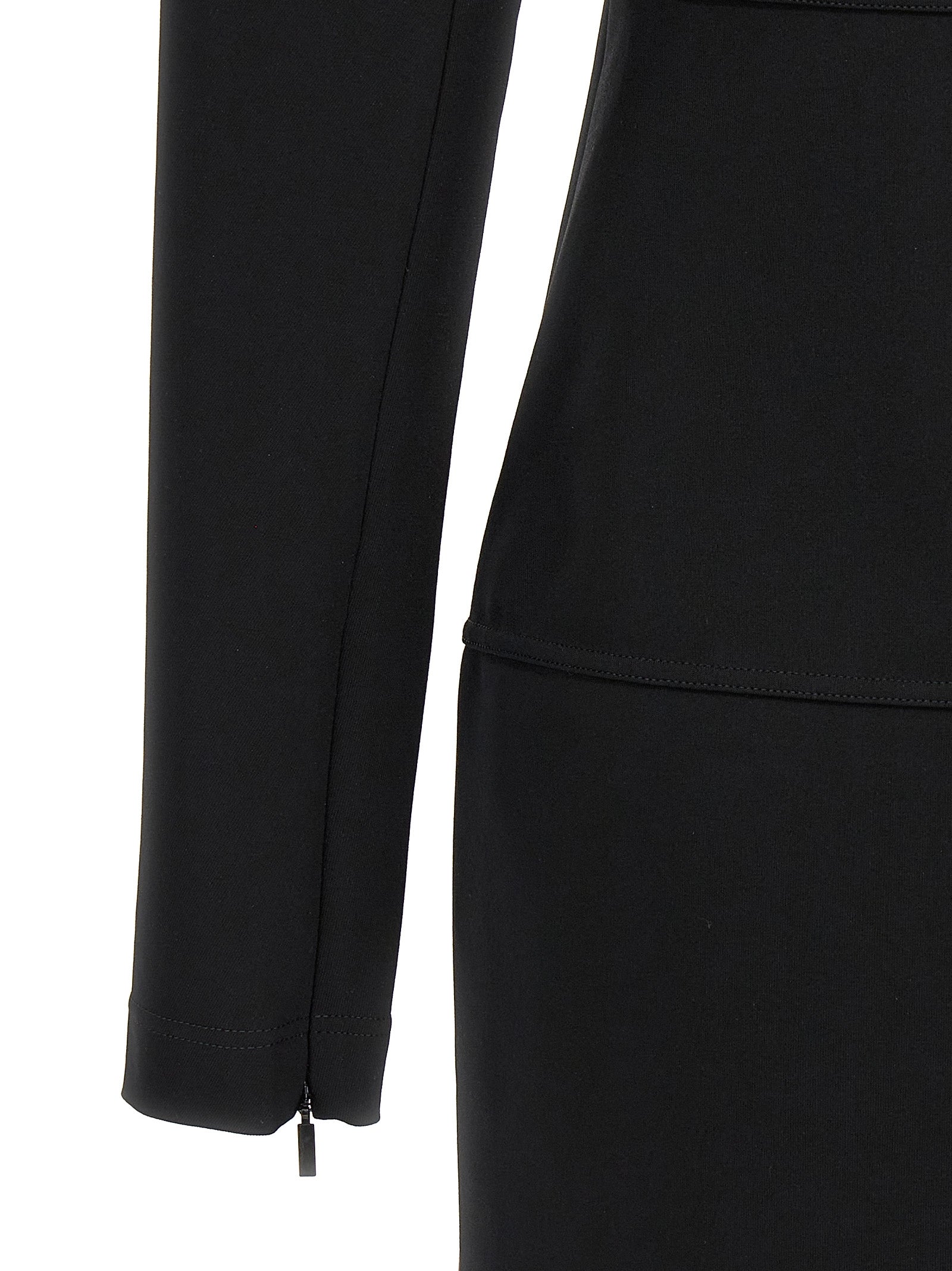 Black Viscose Midi Dress