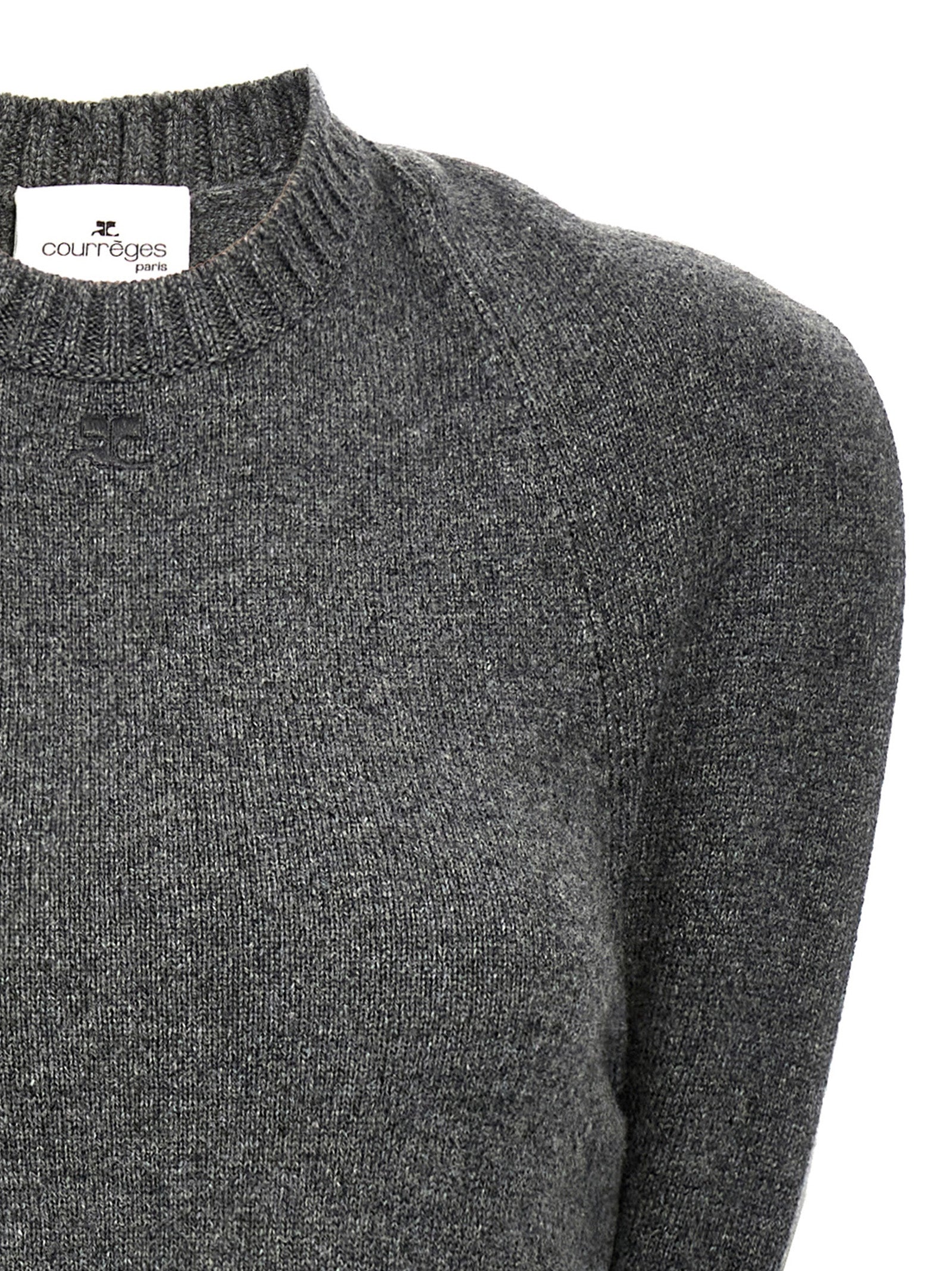 Gray Wool Midi Dress
