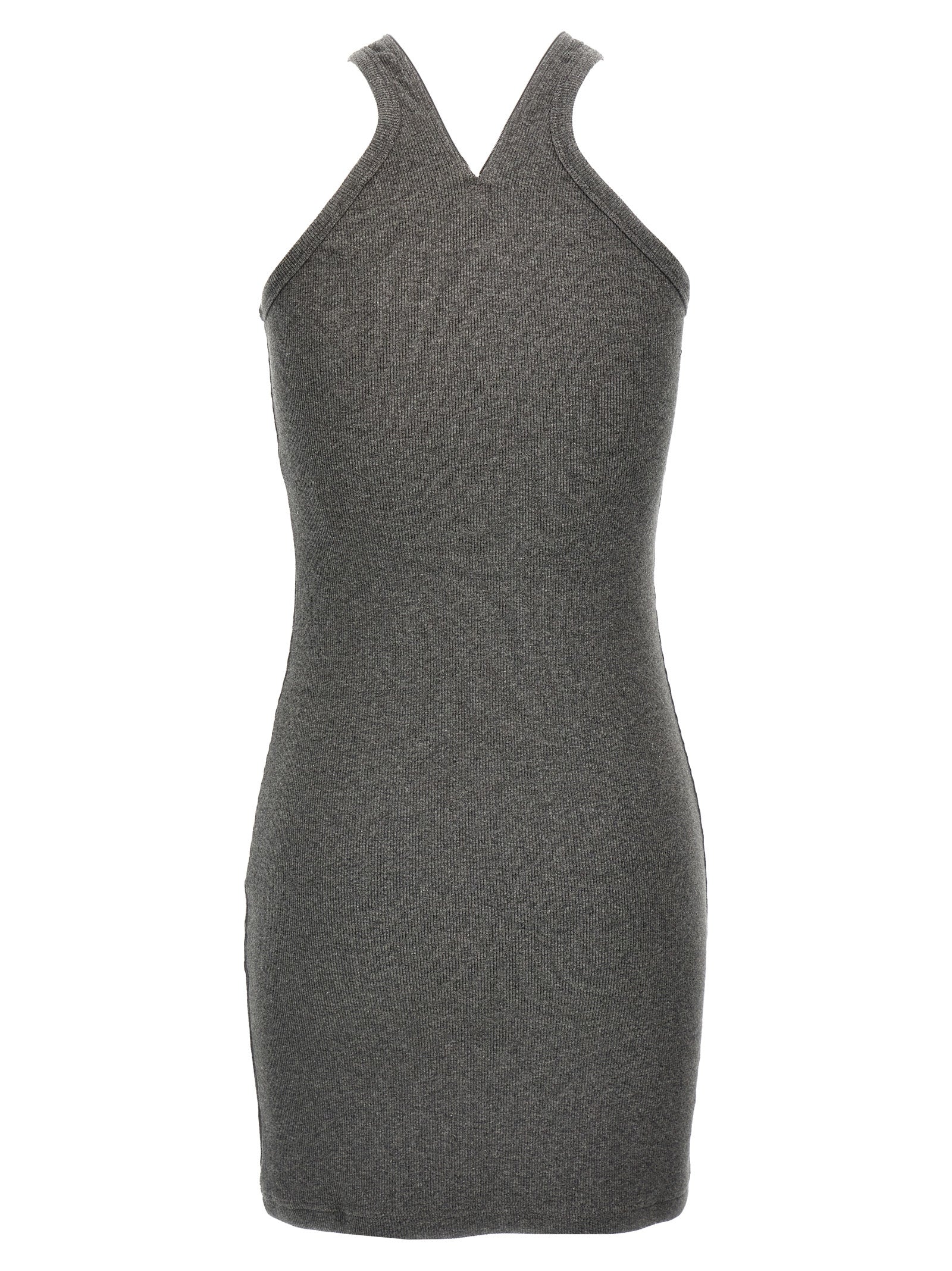 Gray Cotton Short Dress