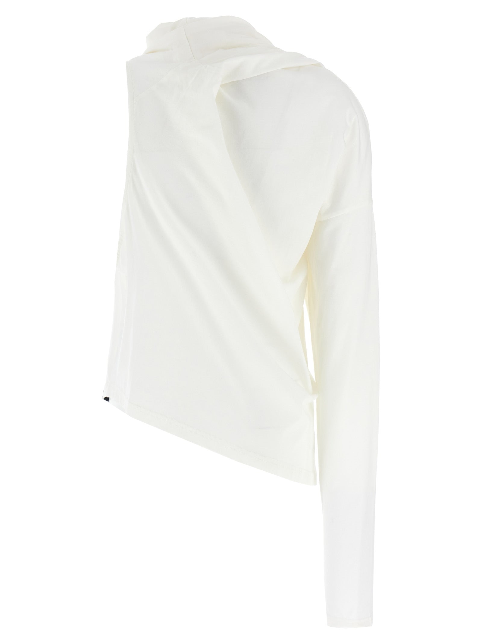 White Cotton Long Sleeve T-Shirt