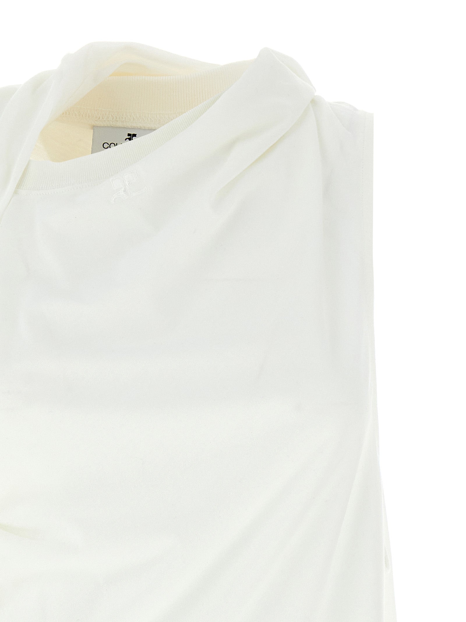 White Cotton Long Sleeve T-Shirt