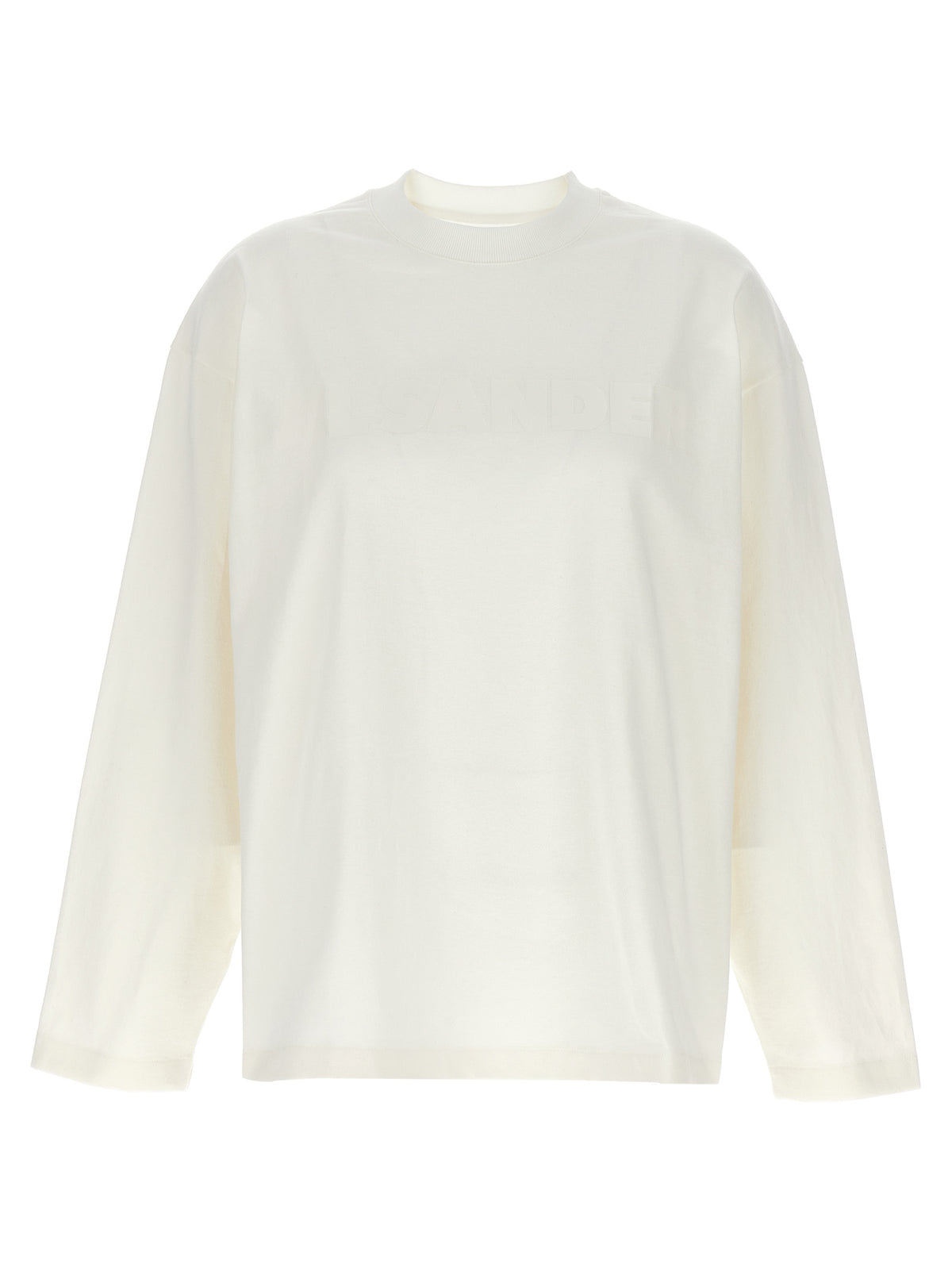 White Cotton Long Sleeve T-Shirt