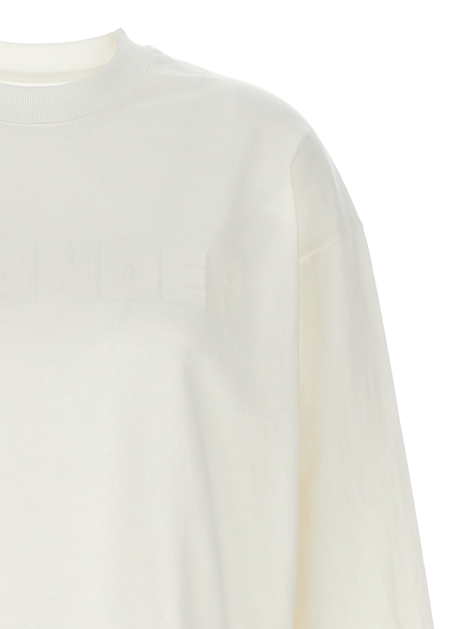 White Cotton Long Sleeve T-Shirt