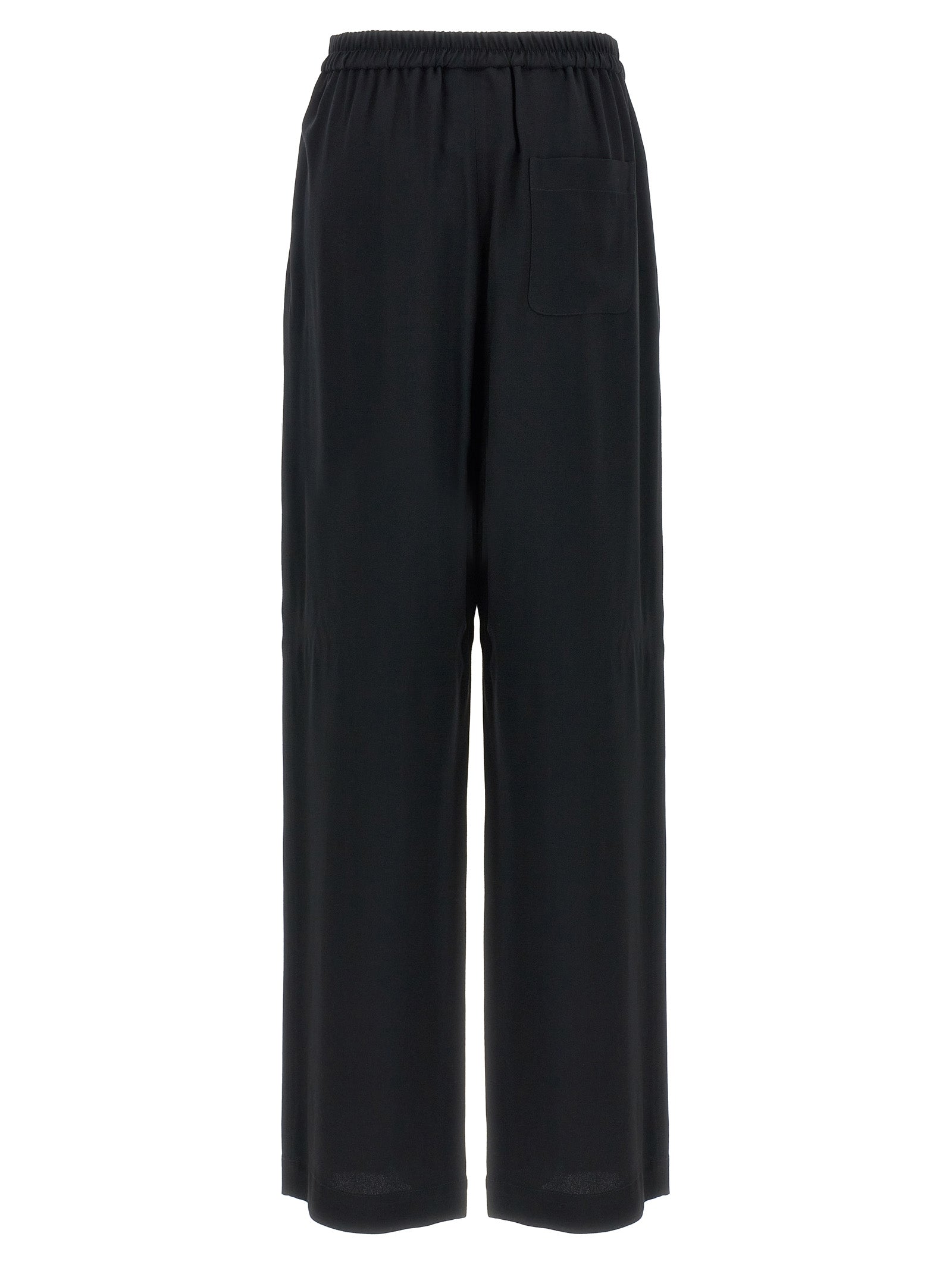 Black Acetate Casual Pants